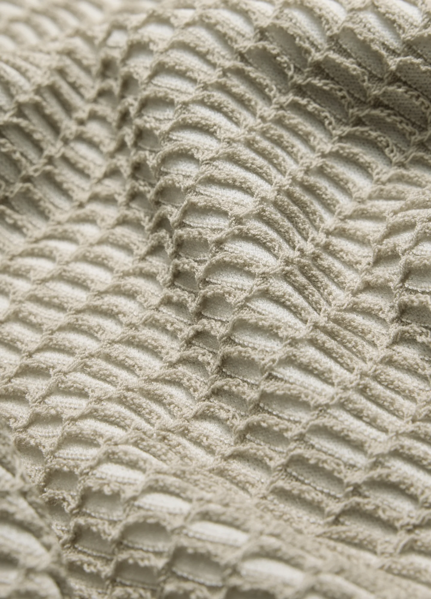 Honeycomb Knit Polo Stone - Image 6
