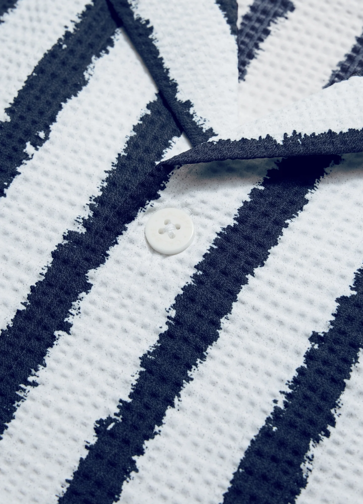 Ink Stripe Shirt White Navy - Image 6