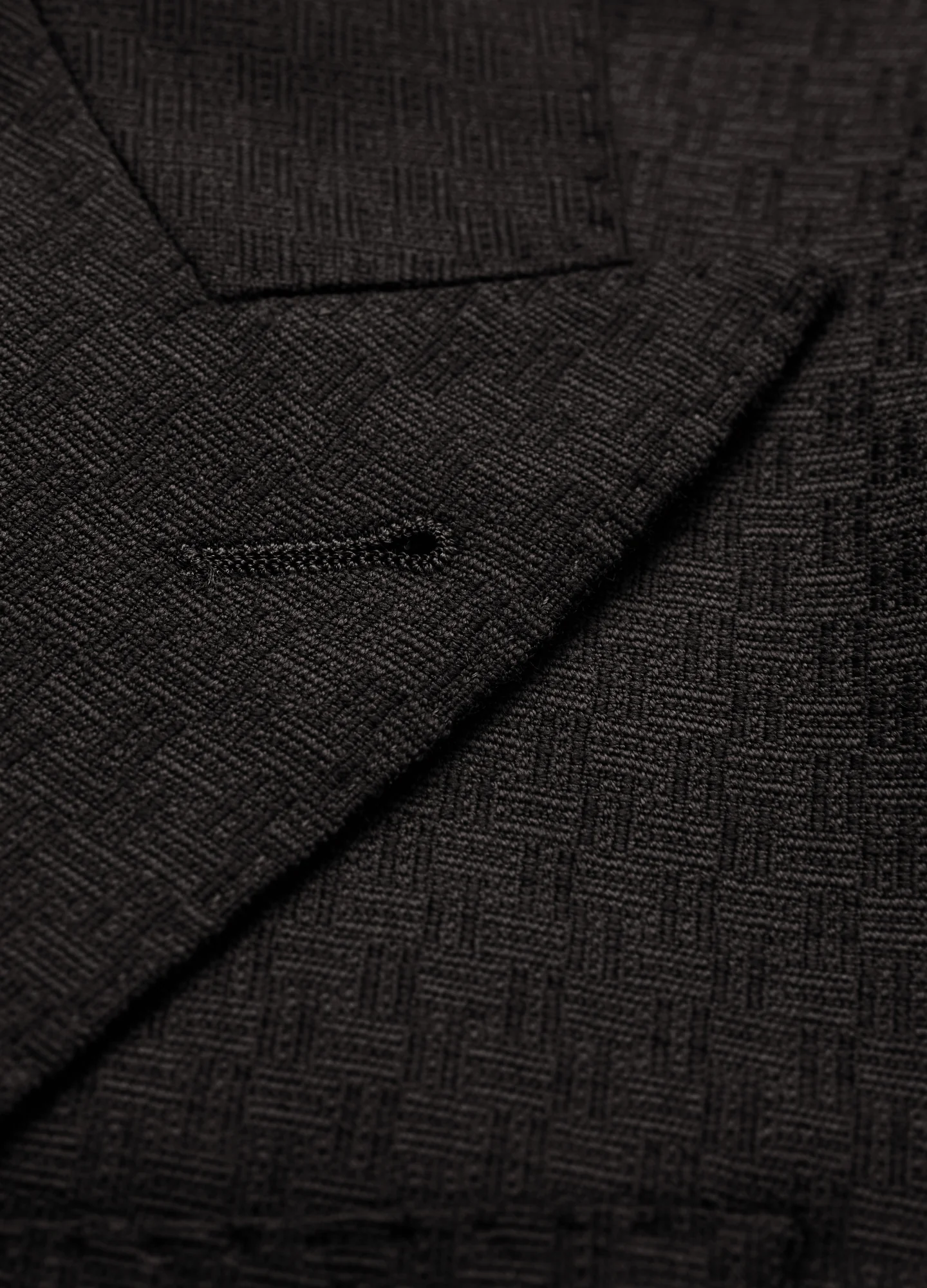 Jacquard Wool Suit Jacket Chocolate - Image 6