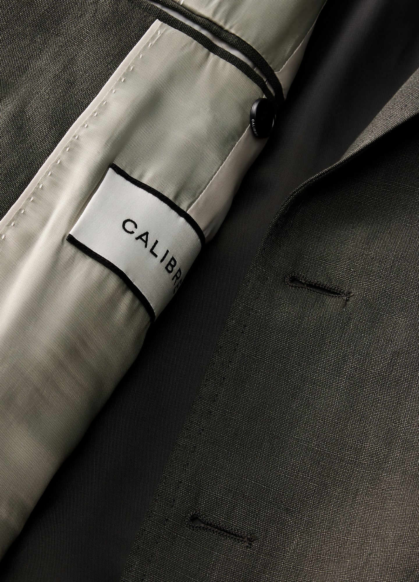 Linen Blazer Dark Khaki - Image 7