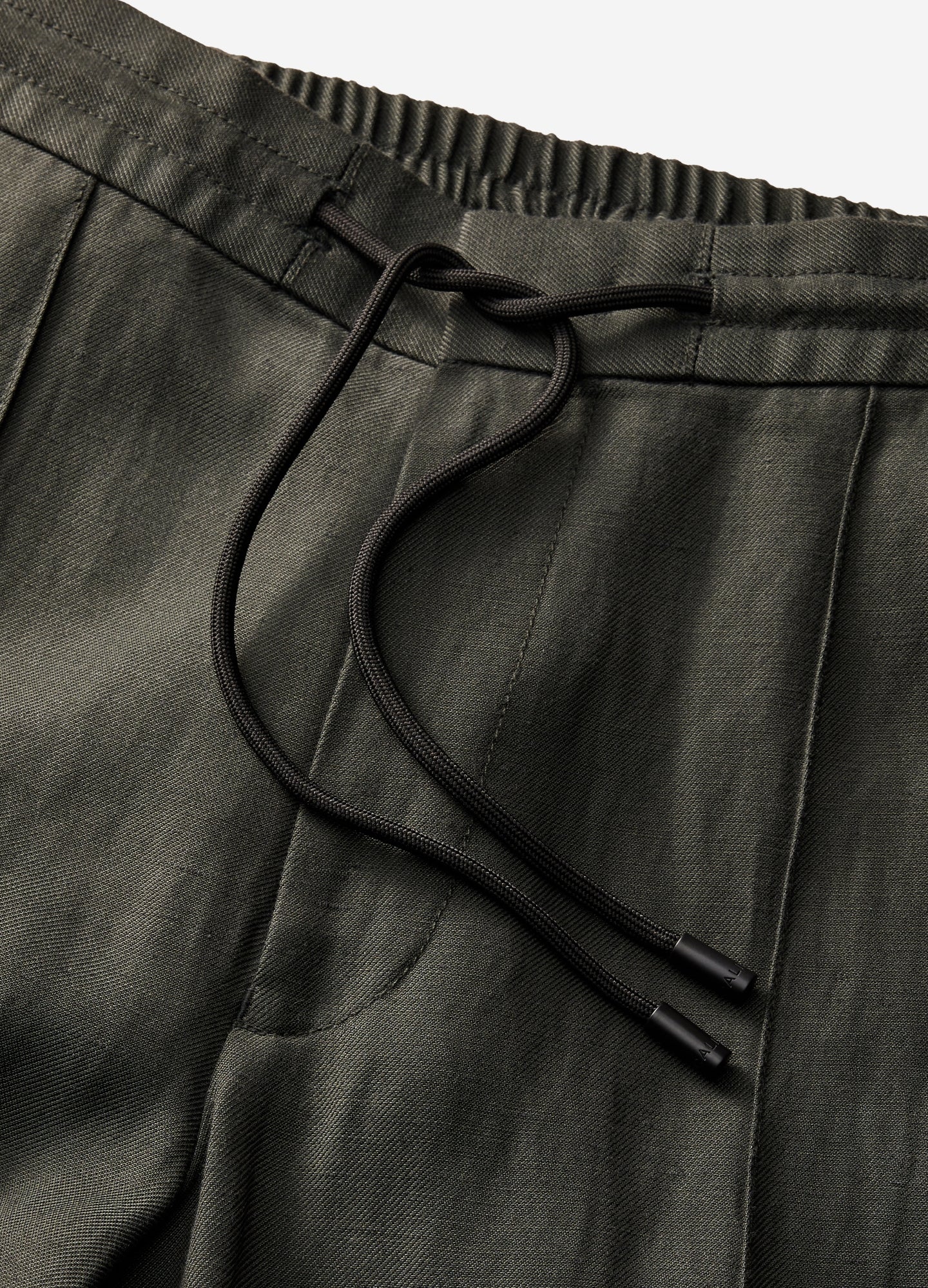 Linen Blend Drawstring Pants Pine - Image 6