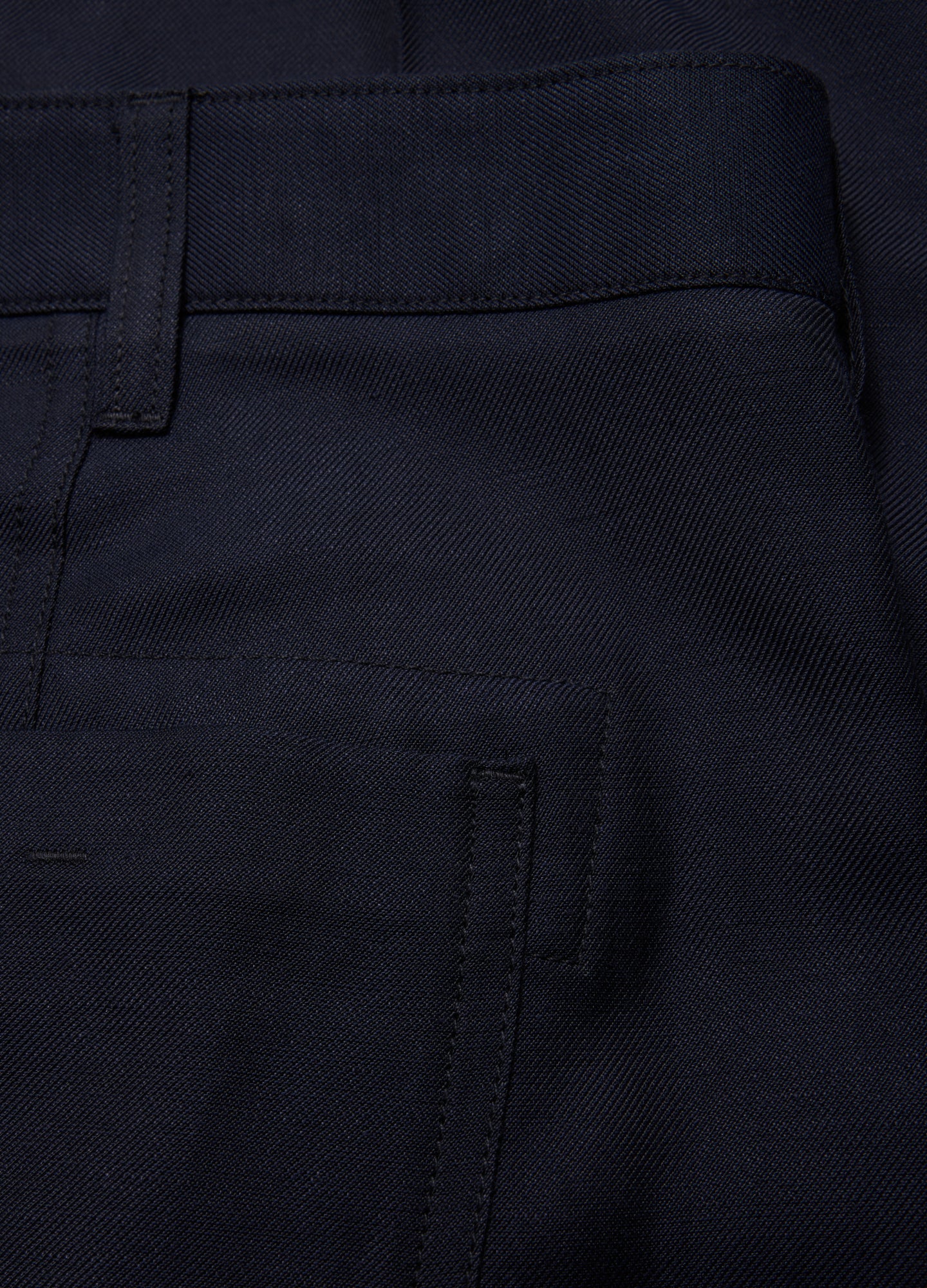 Linen Blend Loose Fit Pants Navy - Image 6