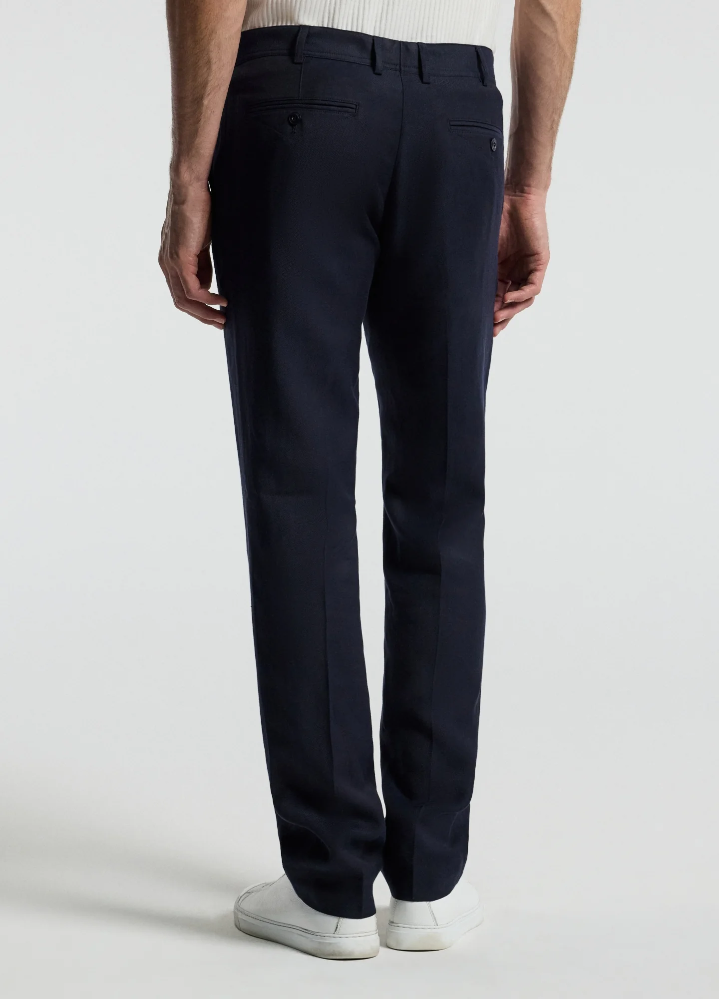 Linen Blend Pants Navy - Image 5