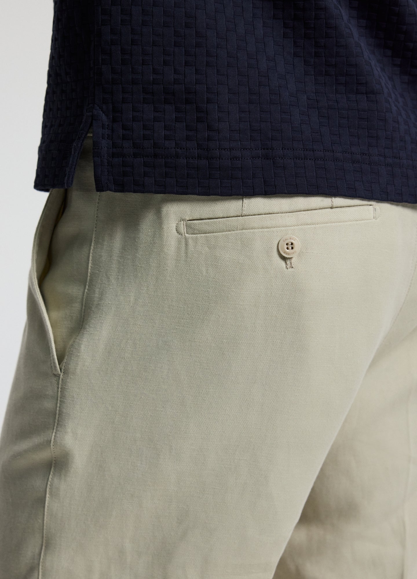 Linen Blend Shorts Stone - Image 4
