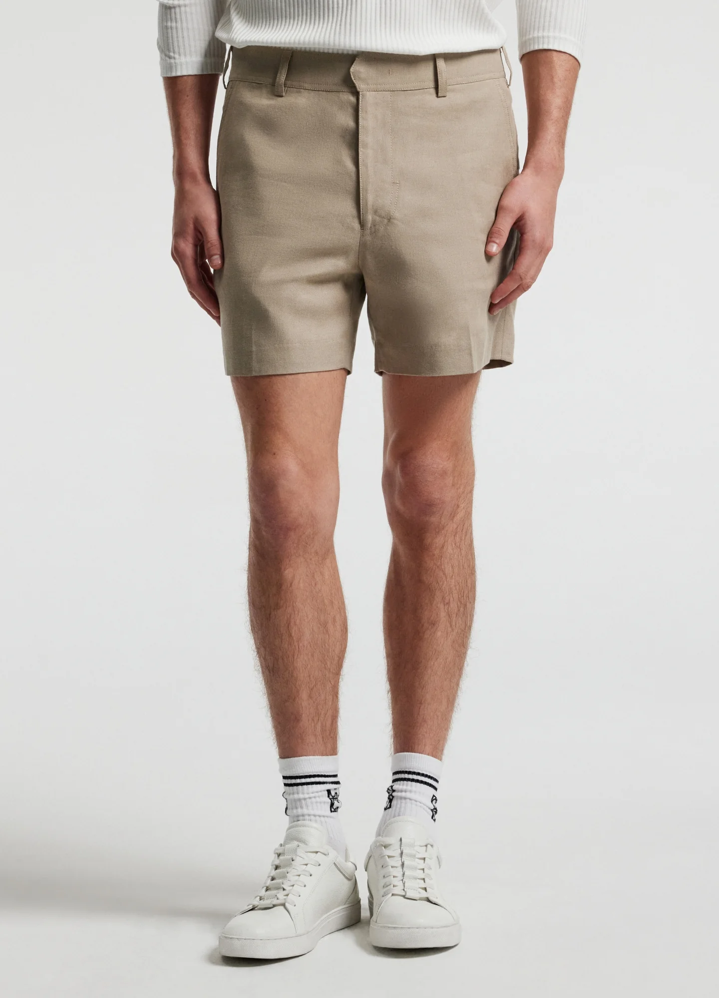 Linen Cotton Crepe Shorts Walnut - Image 8