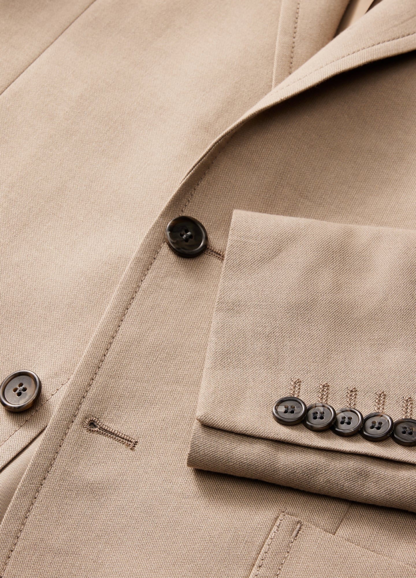 Linen Cotton Crepe Suit Jacket Walnut - Image 6