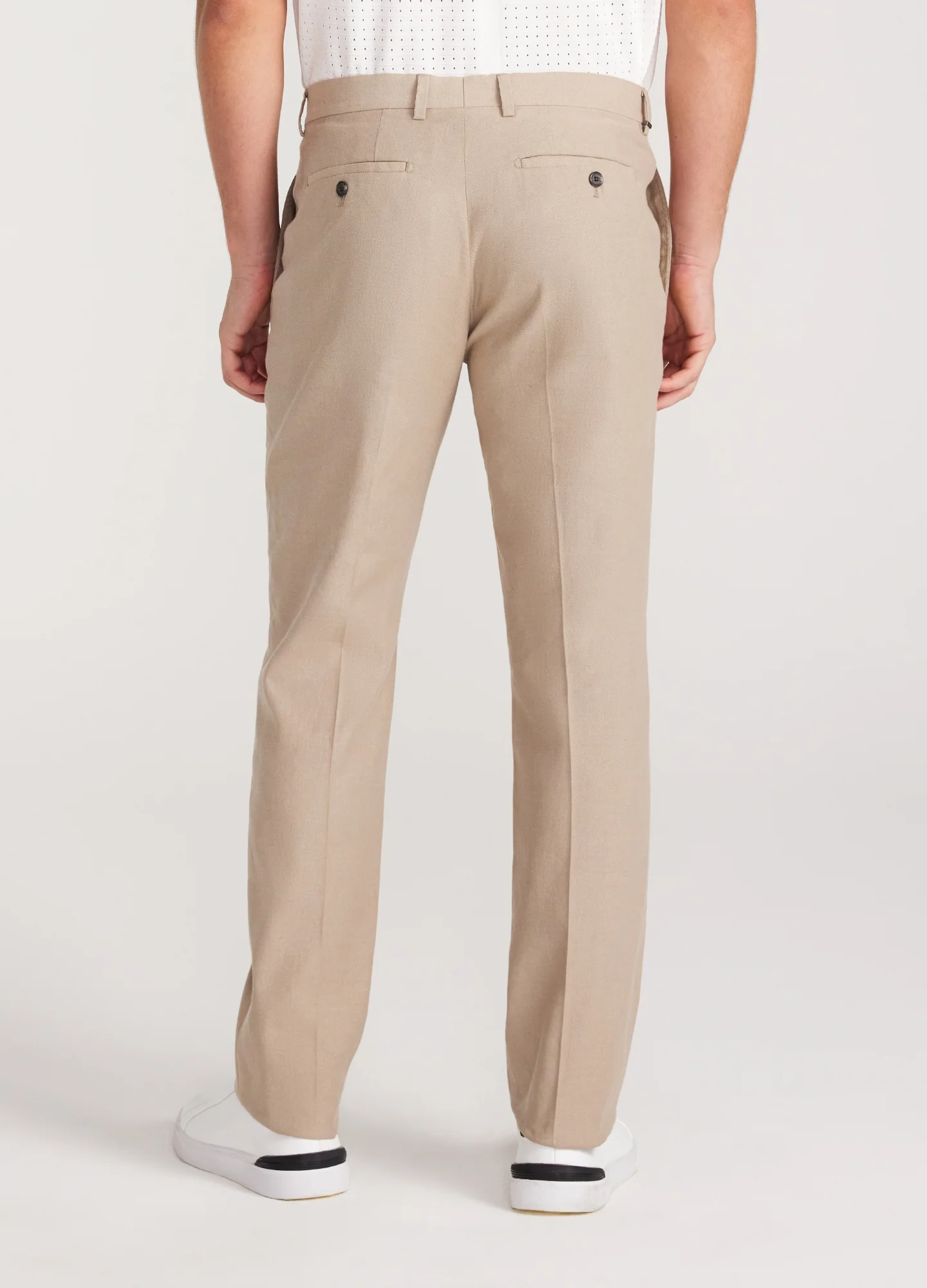 Linen Cotton Crepe Suit Pants Walnut - Image 5