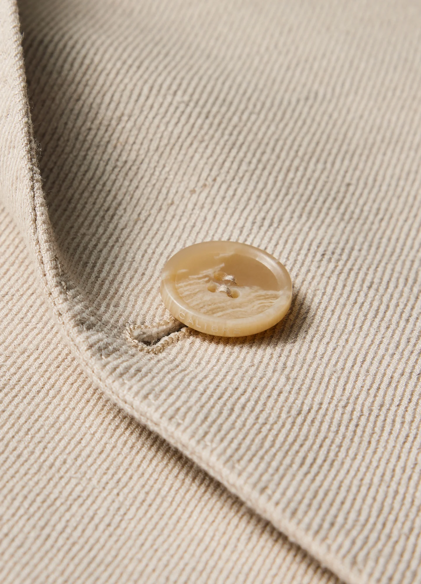 Linen Cotton Twill Suit Jacket Natural - Image 7