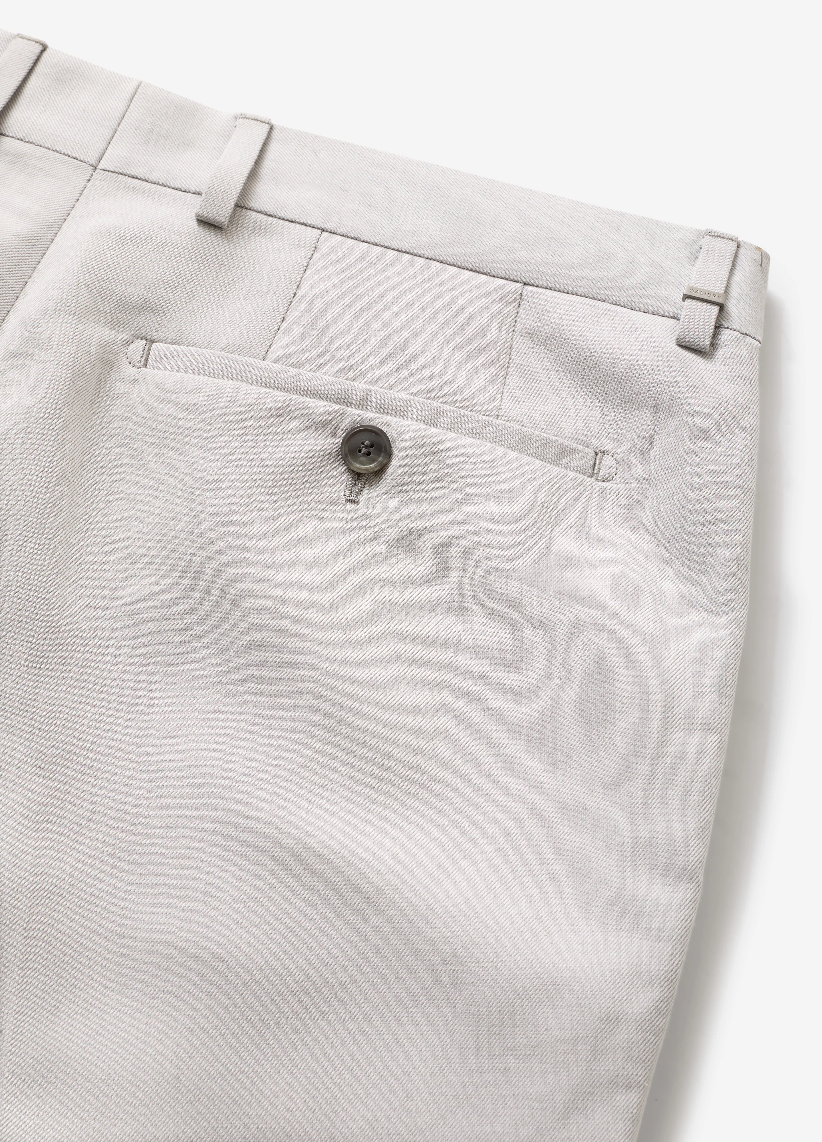 Linen Cotton Twill Suit Pant Silver - Image 4
