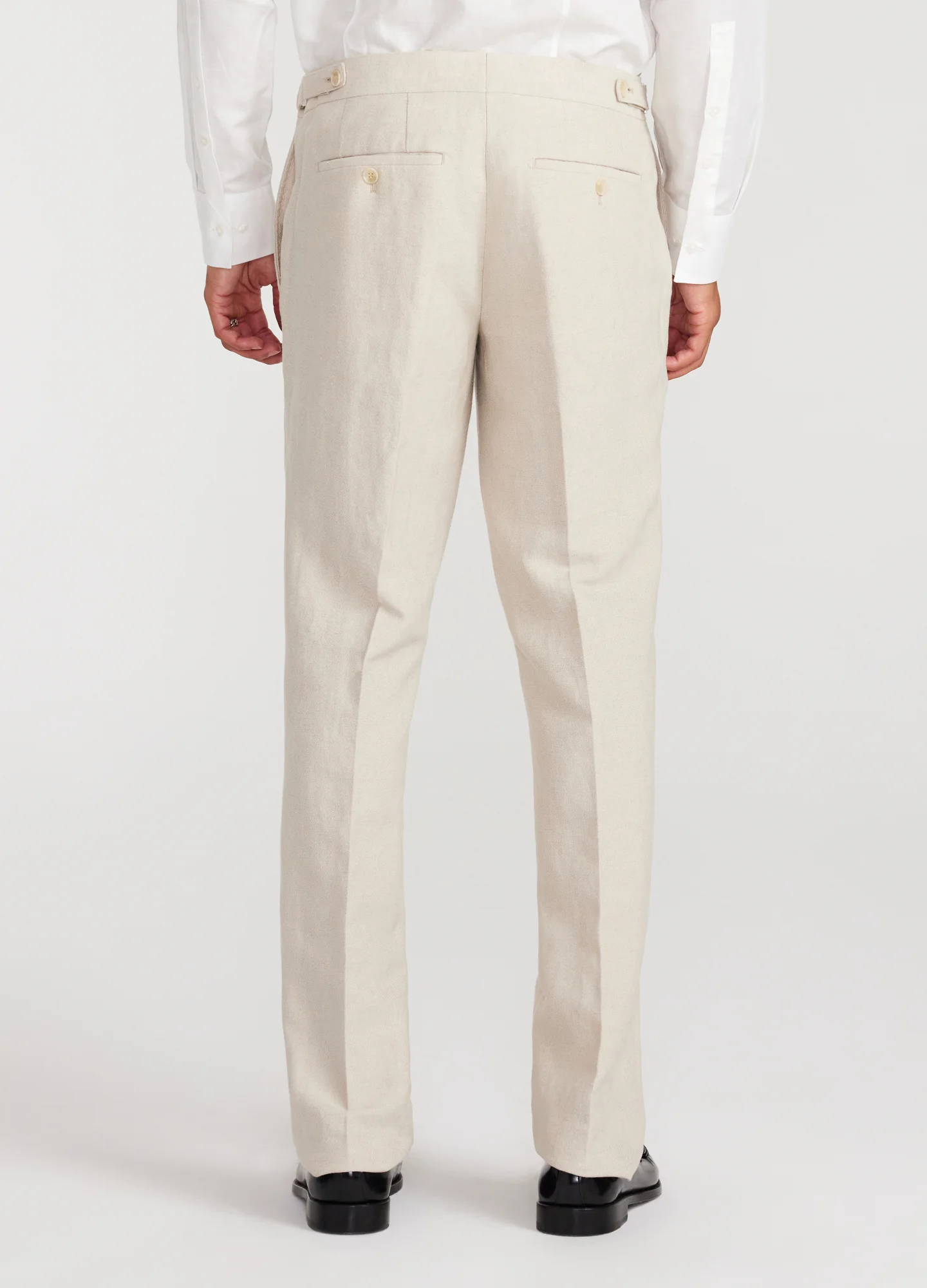 Linen Cotton Twill Suit Pants Natural - Image 5