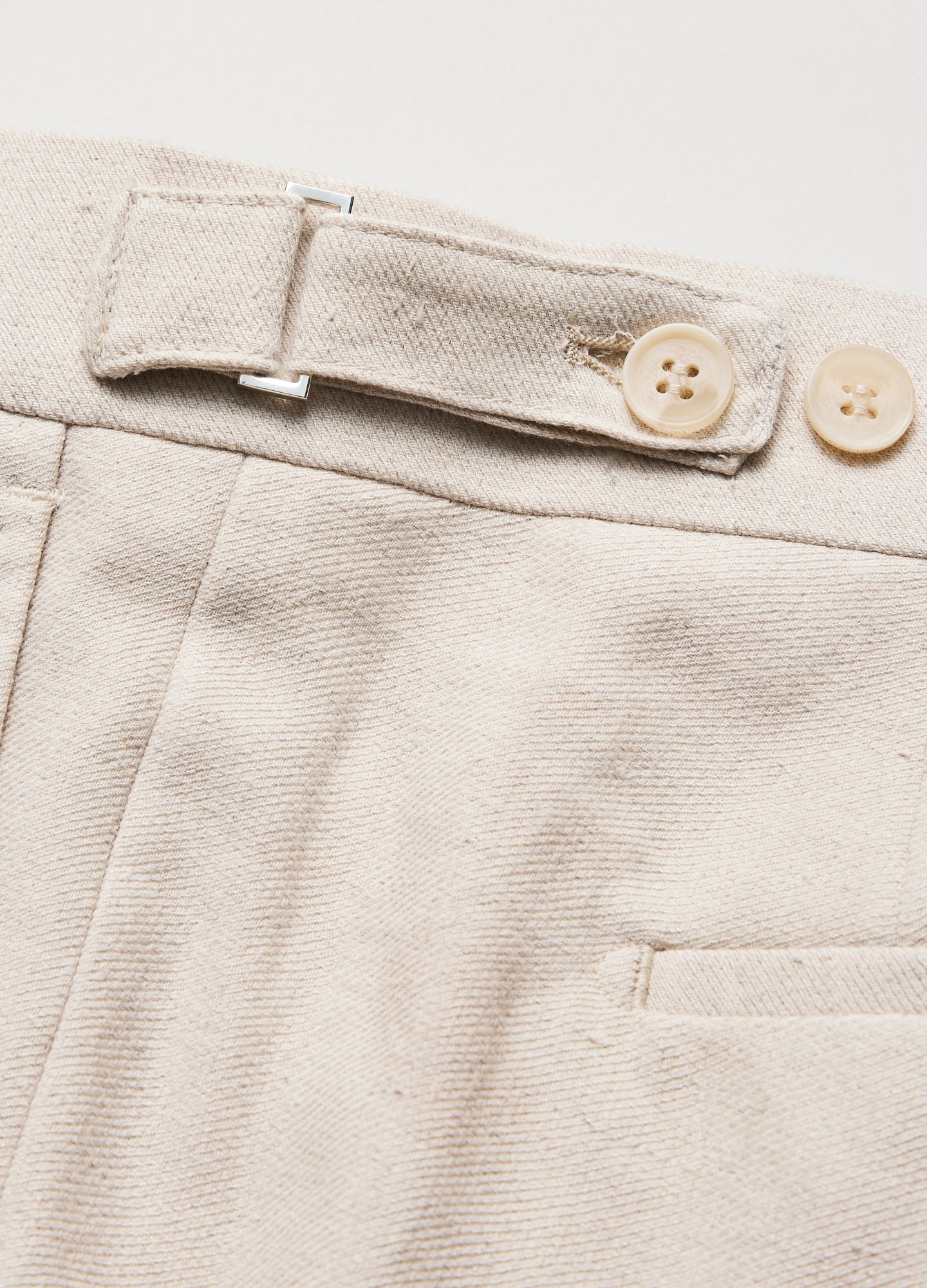 Linen Cotton Twill Suit Pants Natural - Image 6