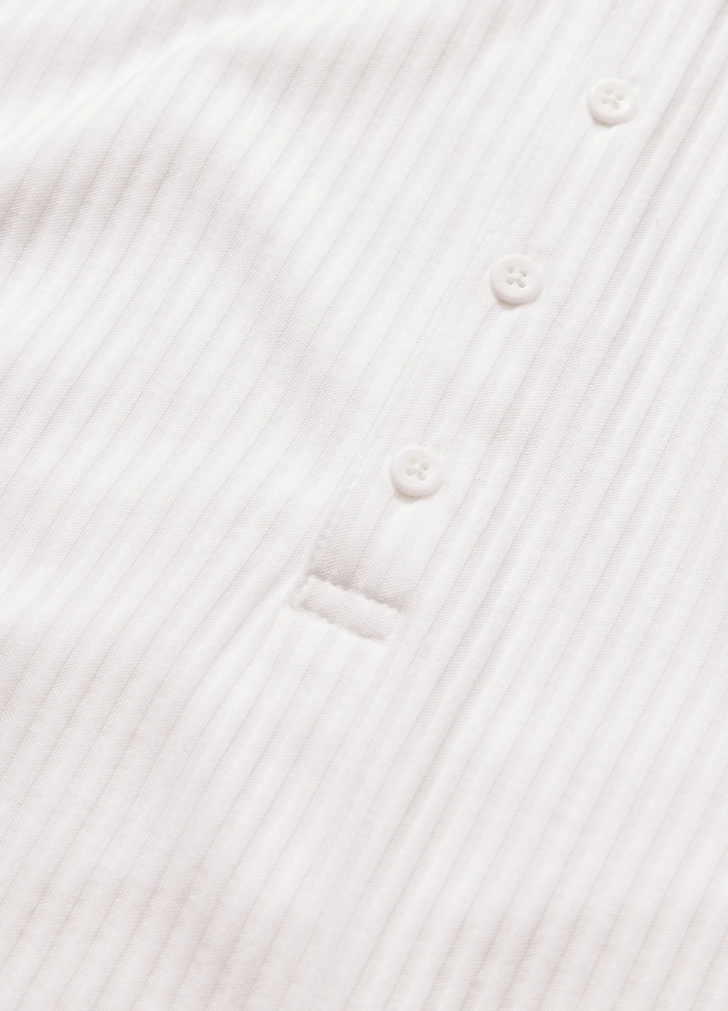 Long Sleeve Ribbed Henley Top Off White - Image 6