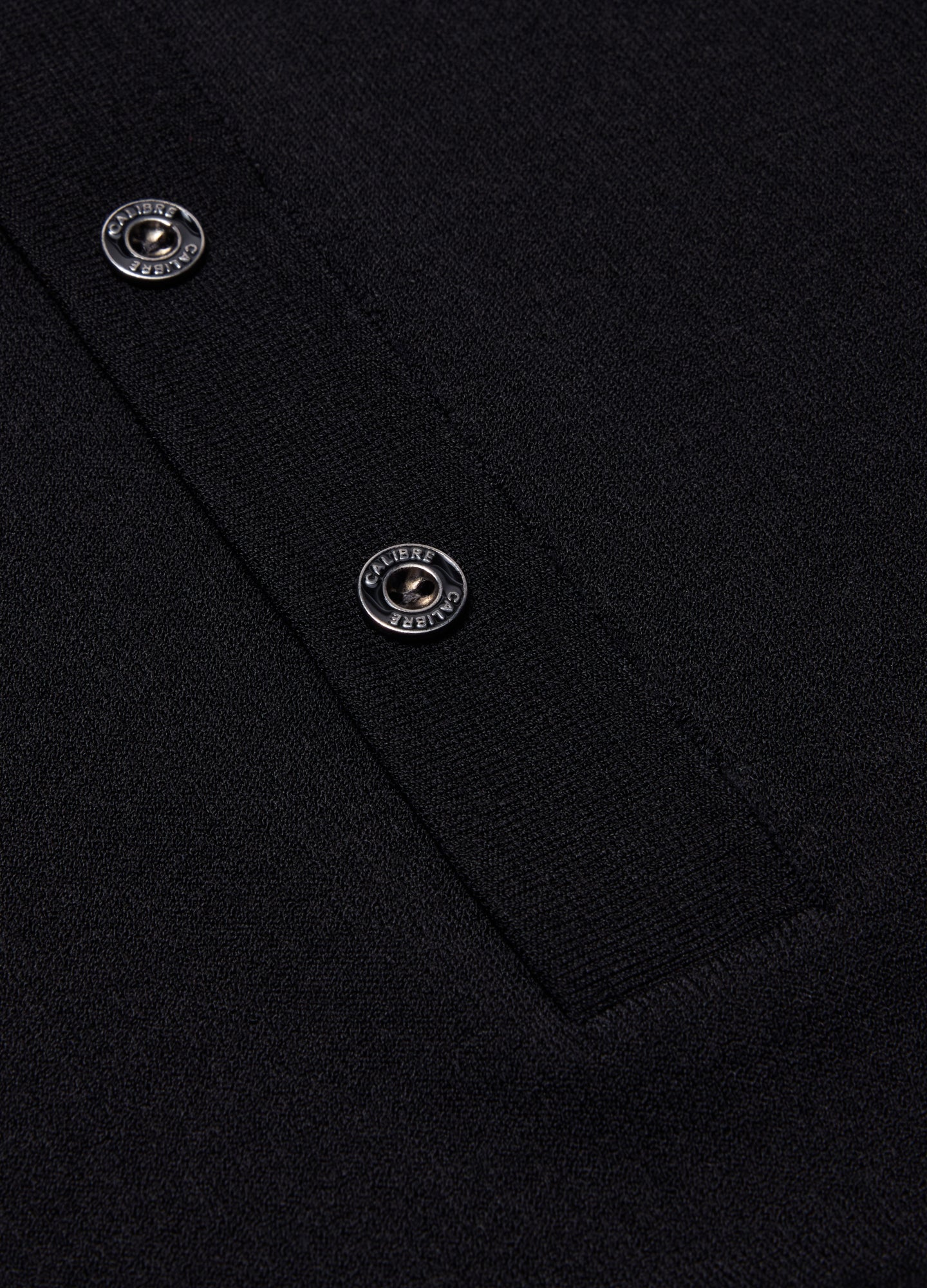 Long Sleeve Tech Knit Polo Black - Image 5