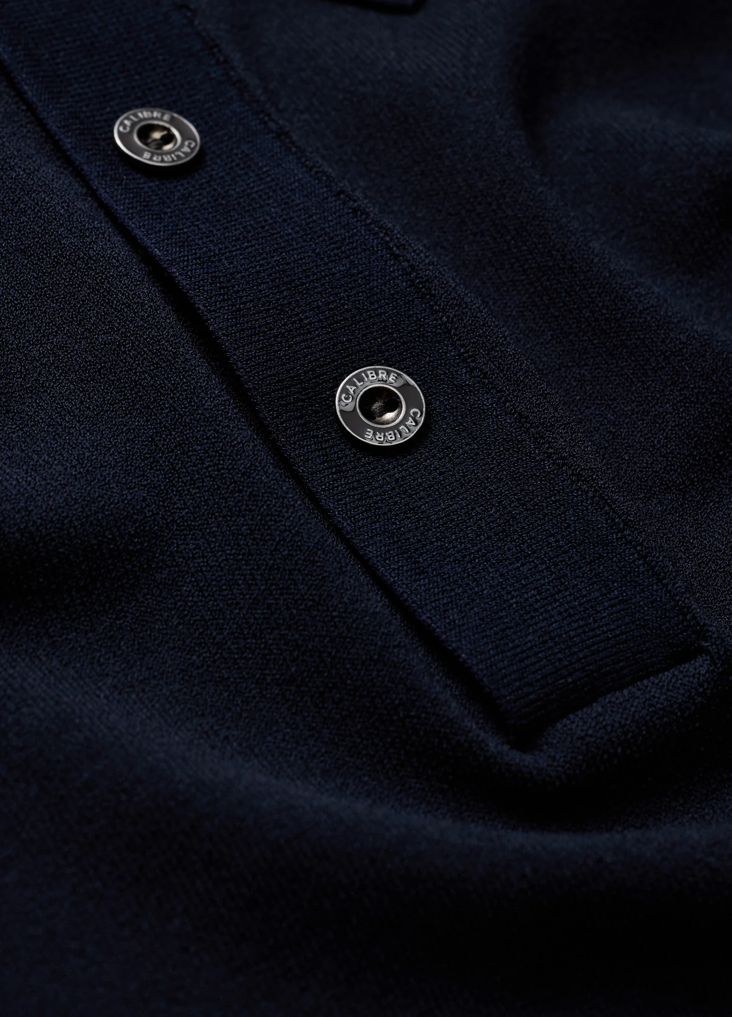Long Sleeve Tech Knit Polo Naval Blue - Image 6