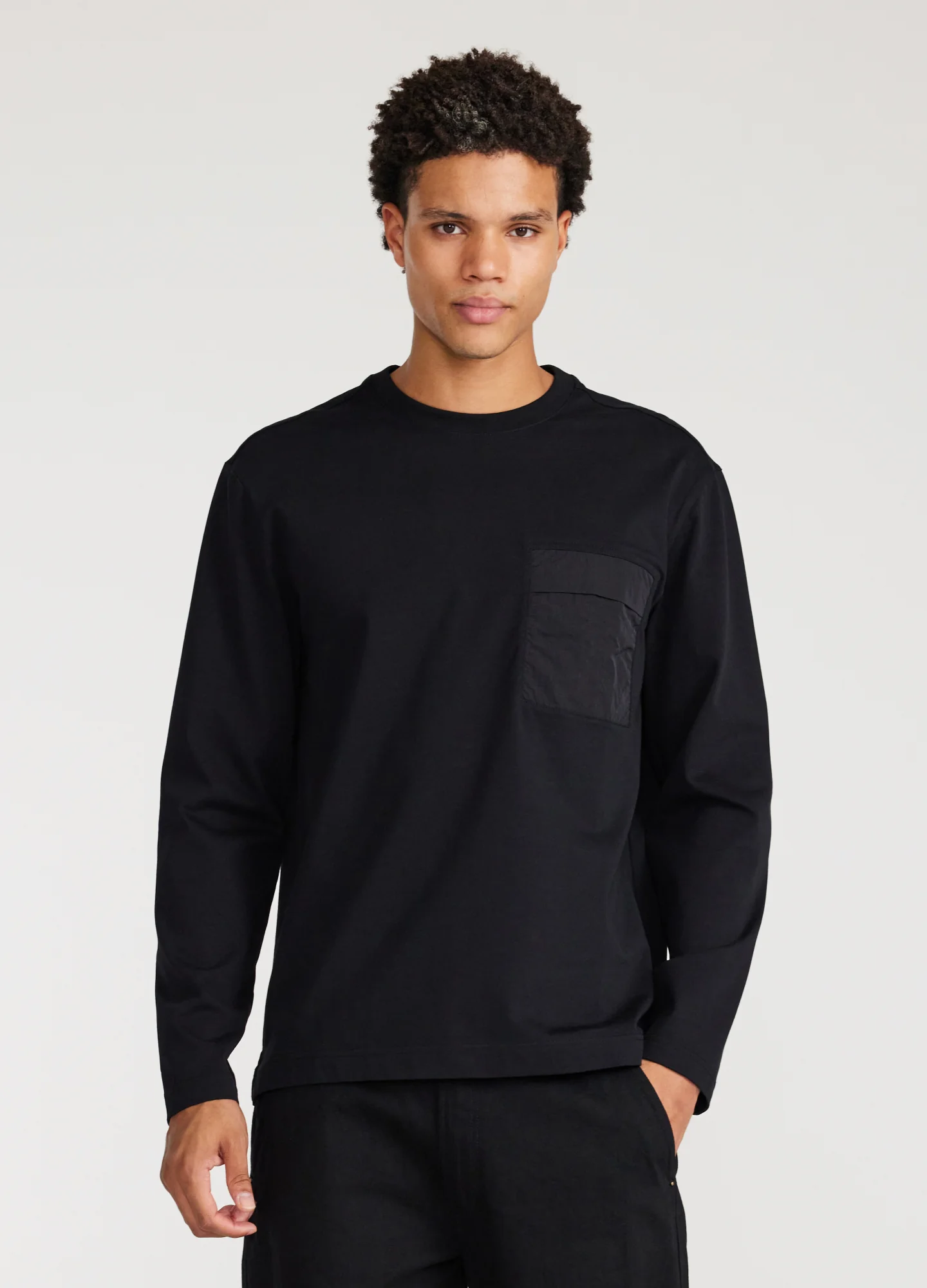 Long Sleeve Utility T-shirt Black - Image 3
