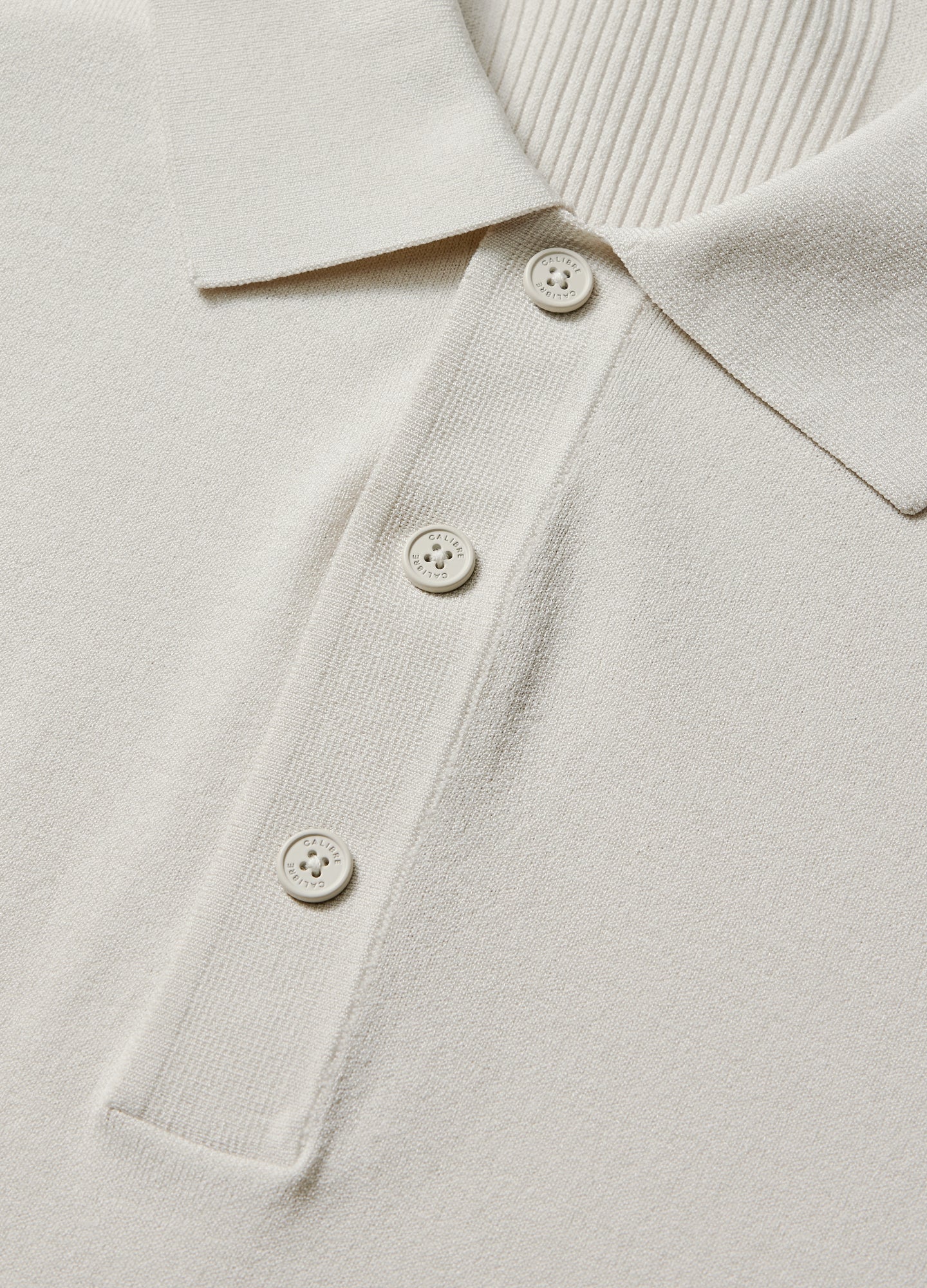 Long Sleeved Tech Knit Polo Salt - Image 6
