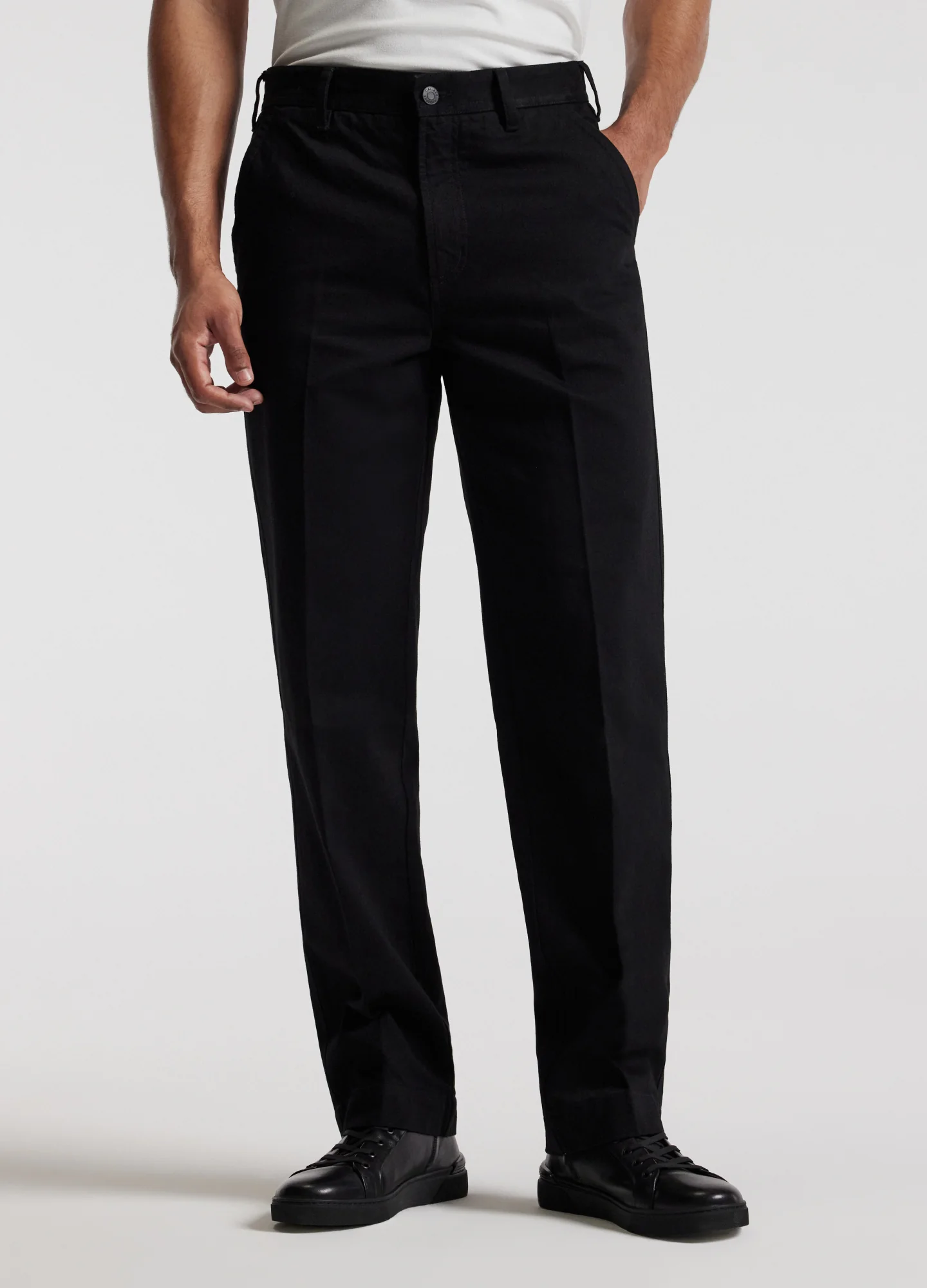 Loose Fit Denim Pants Black - Image 3