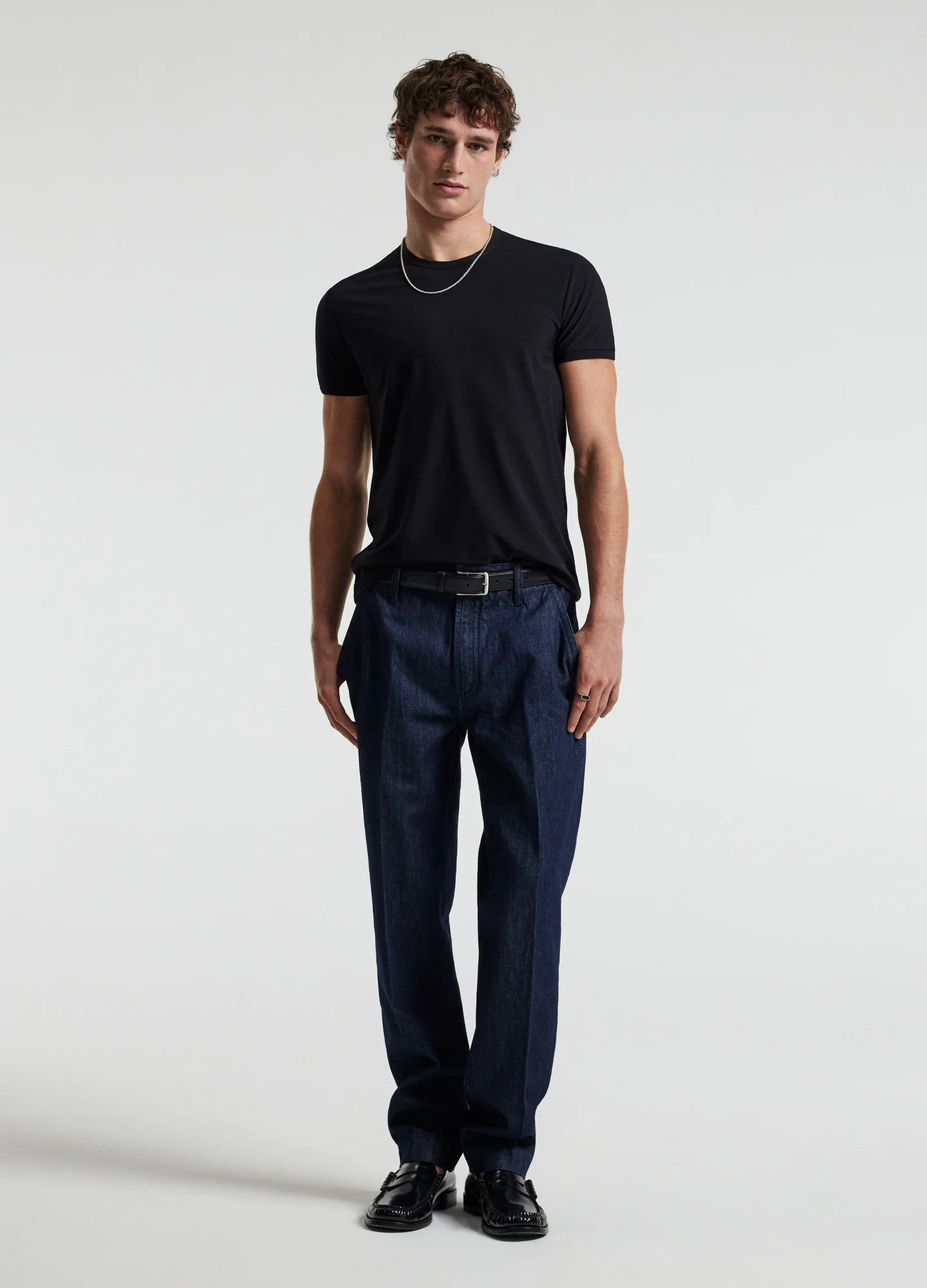 Loose Fit Denim Pants Navy - Image 2