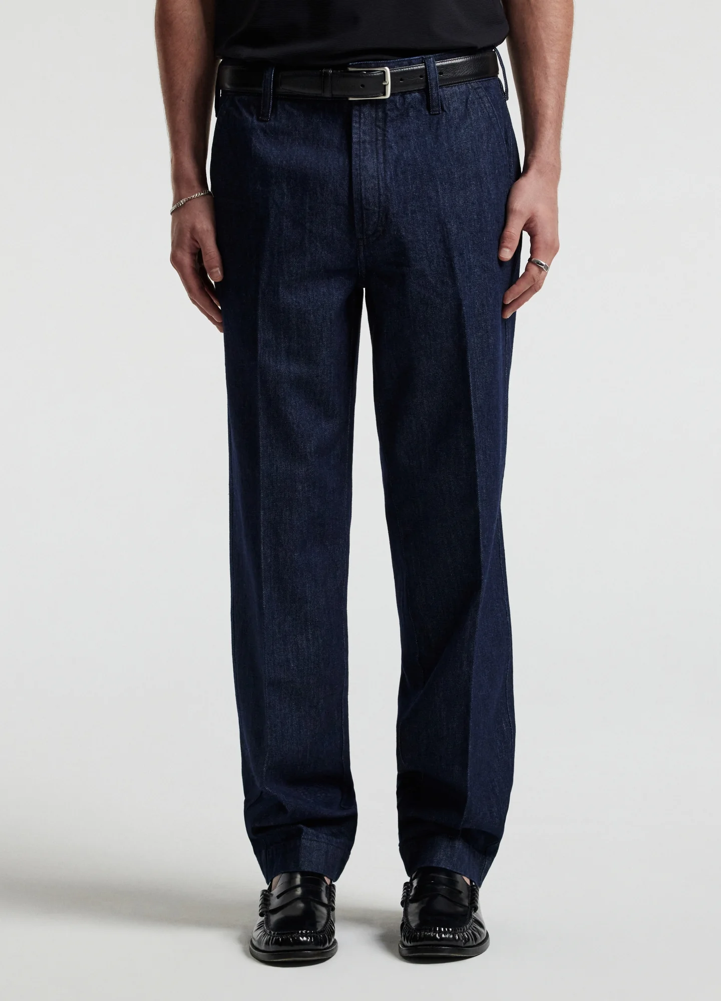 Loose Fit Denim Pants Navy - Image 3