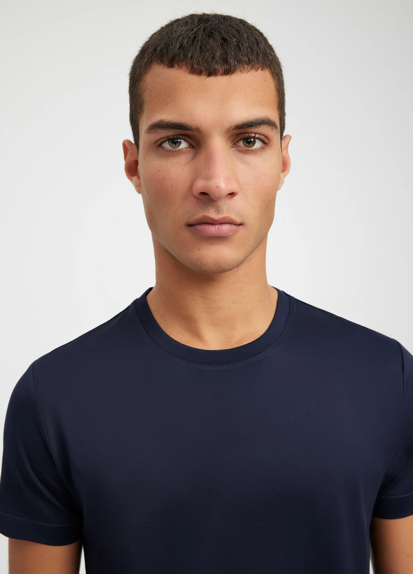 Mercerised Crew Neck T-Shirt Ink - Image 4