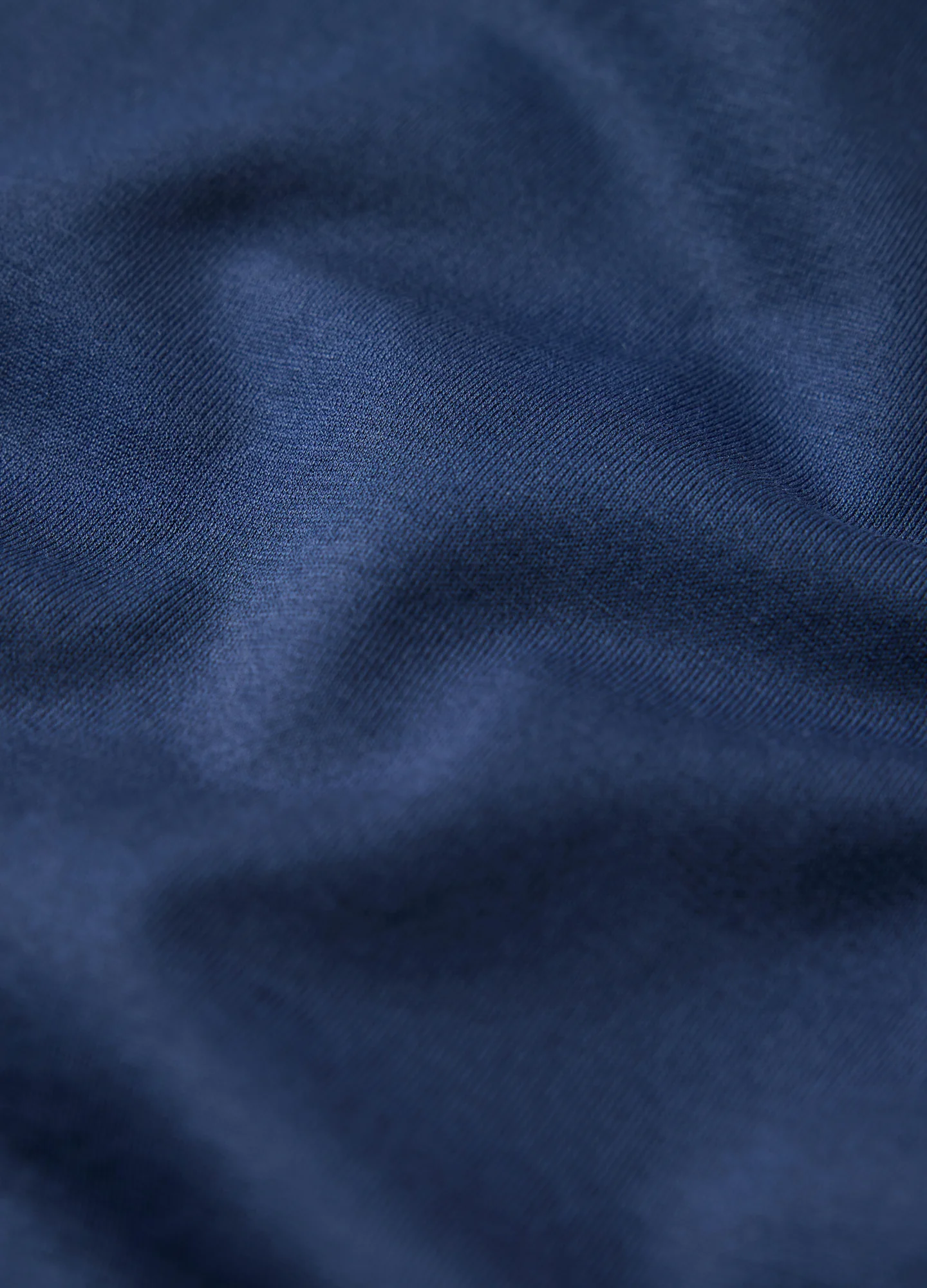 Mercerised Crew Neck T-shirt Marine - Image 6