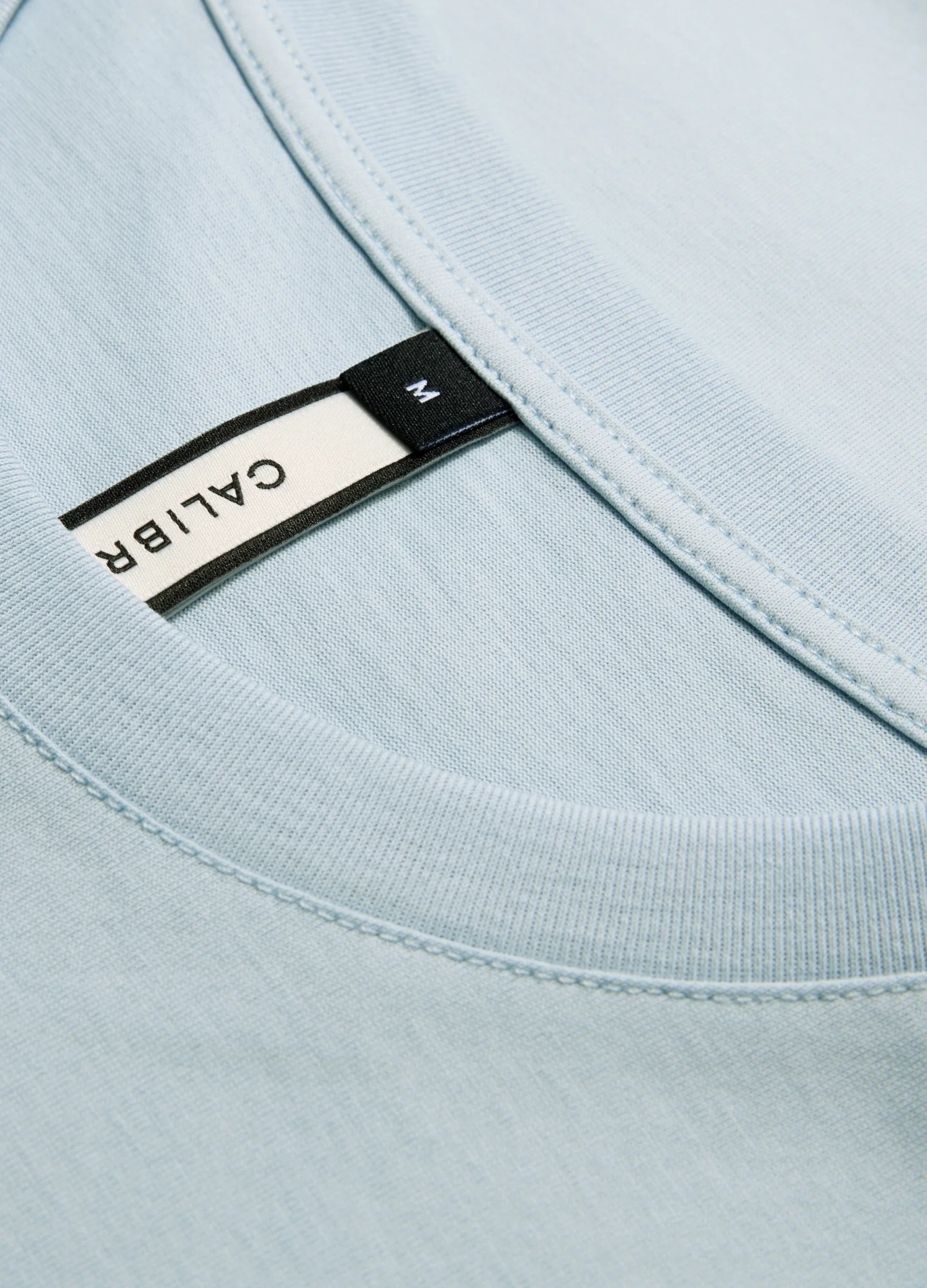 Mercerised Crew T-shirt Pale Blue - Image 6