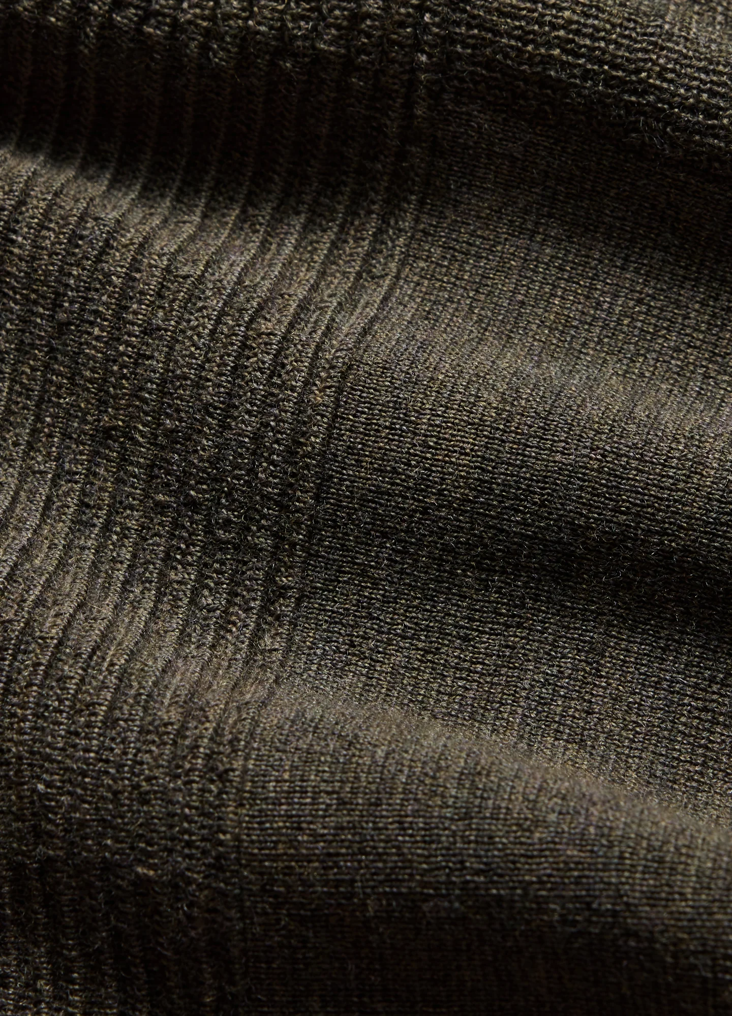 Merino Wool Crew Neck Sweater Khaki - Image 5