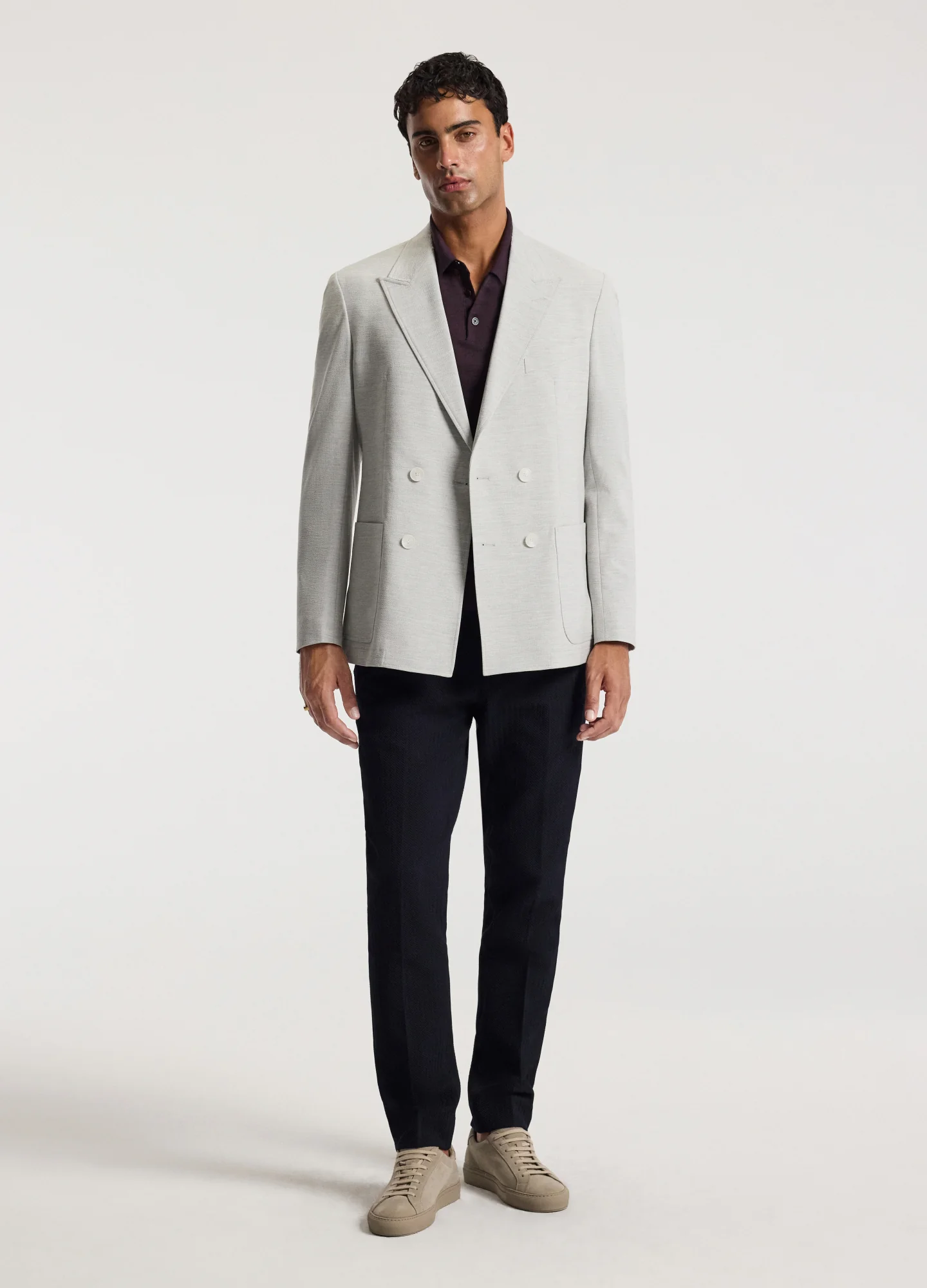 Merino Wool Polo Currant - Image 7