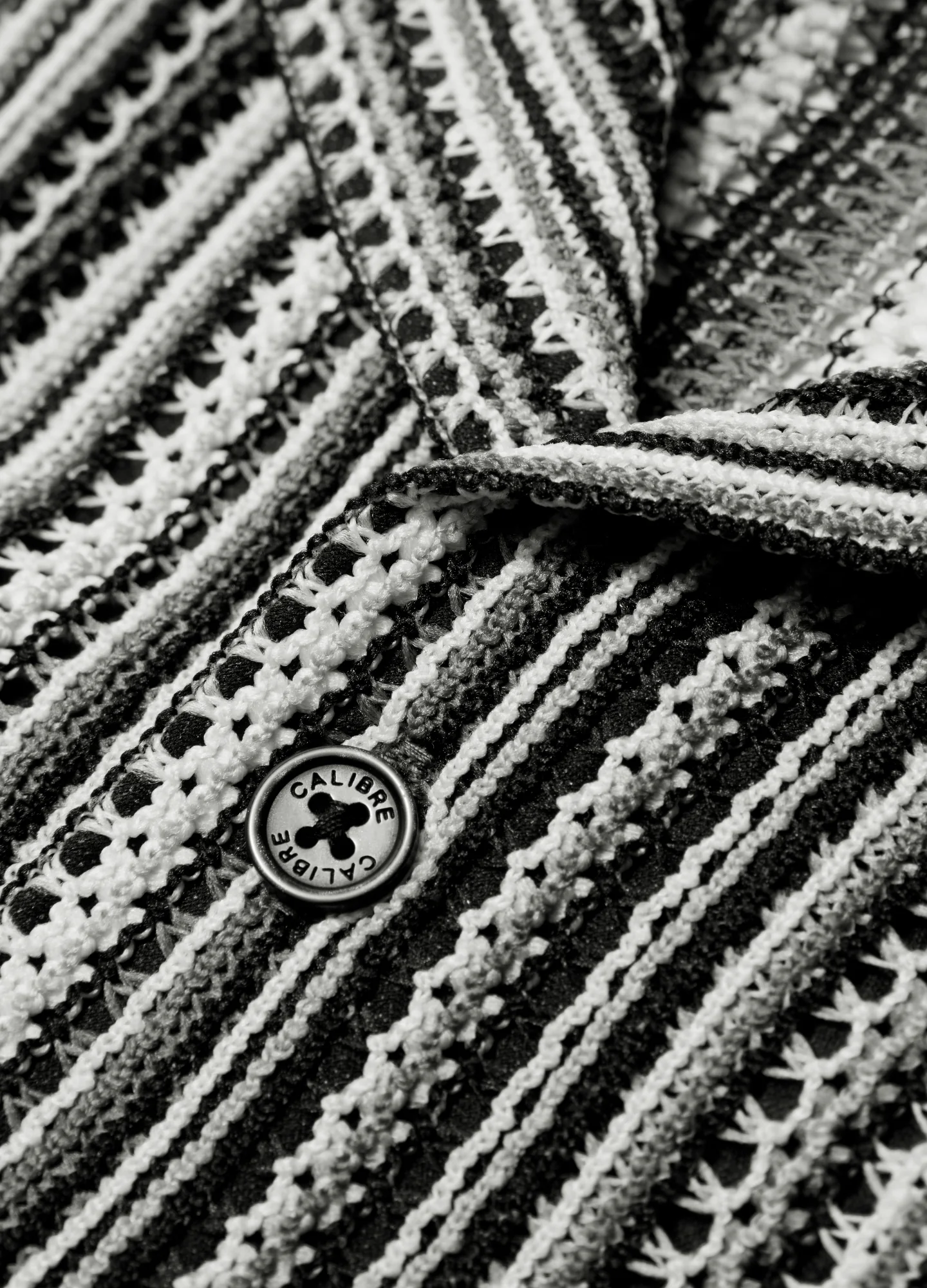 Mesh Stripe Shirt Black - Image 6