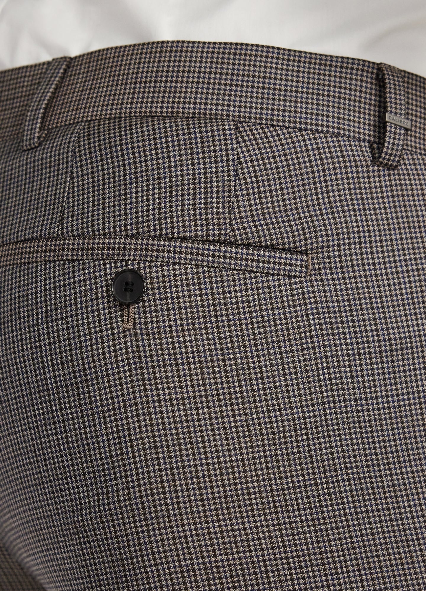 Micro Check Suit Pants Taupe - Image 4