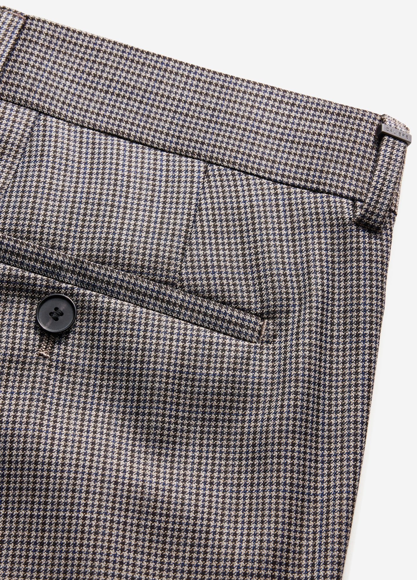 Micro Check Suit Pants Taupe - Image 6