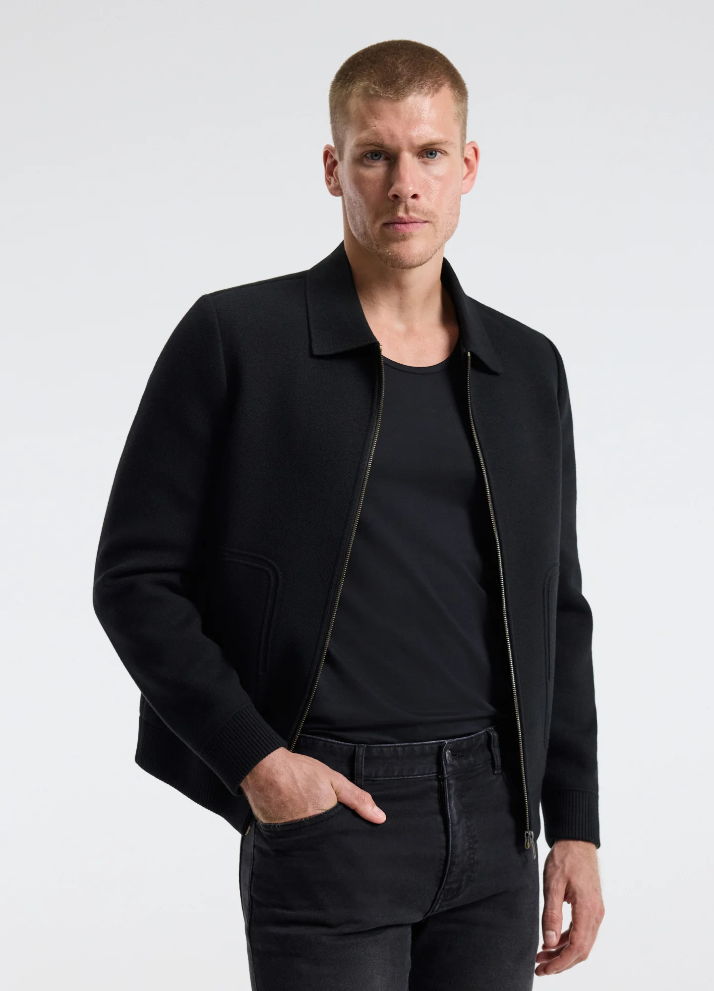 Milano Knit Jacket Black - Image 3
