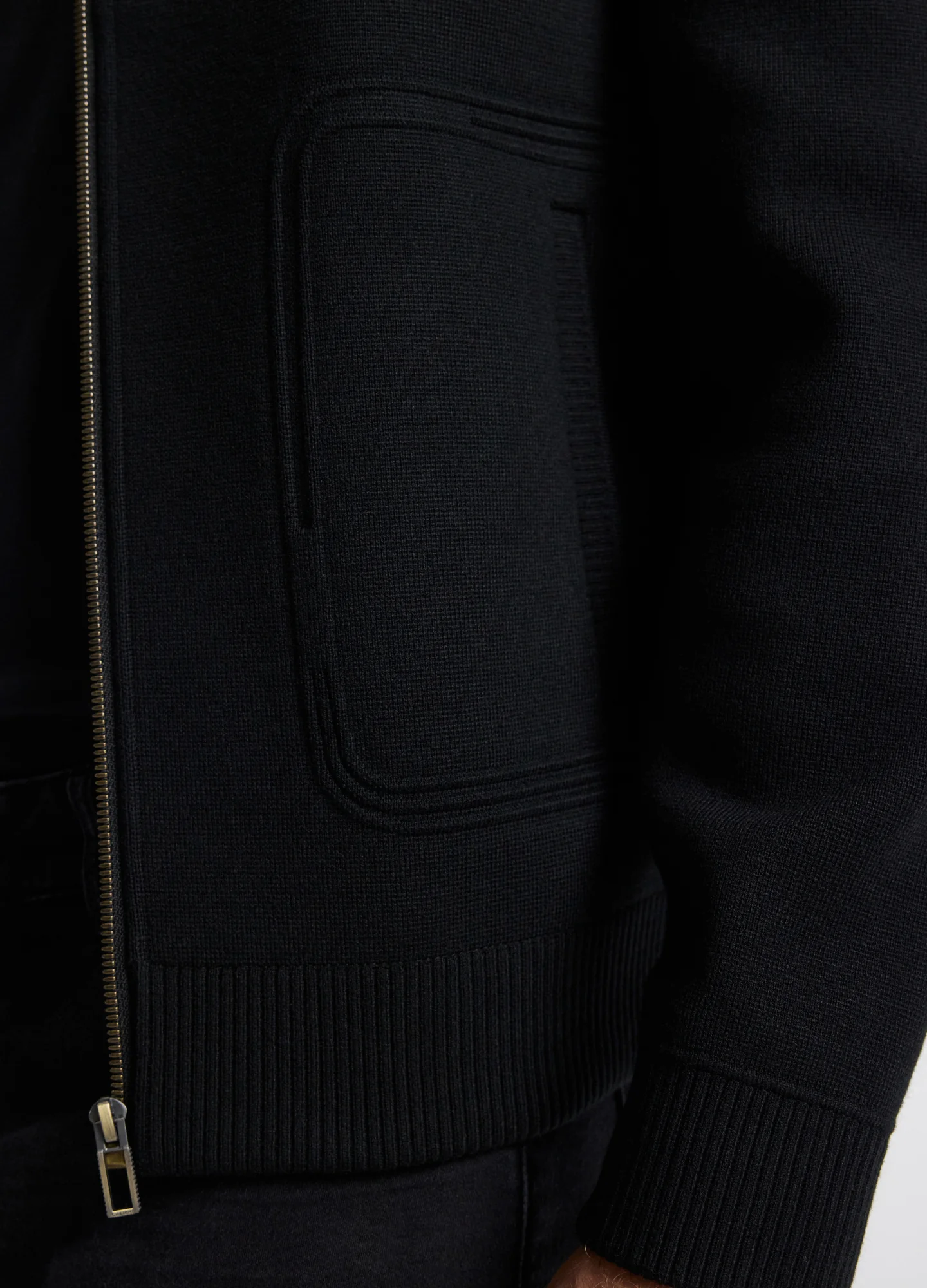 Milano Knit Jacket Black - Image 4
