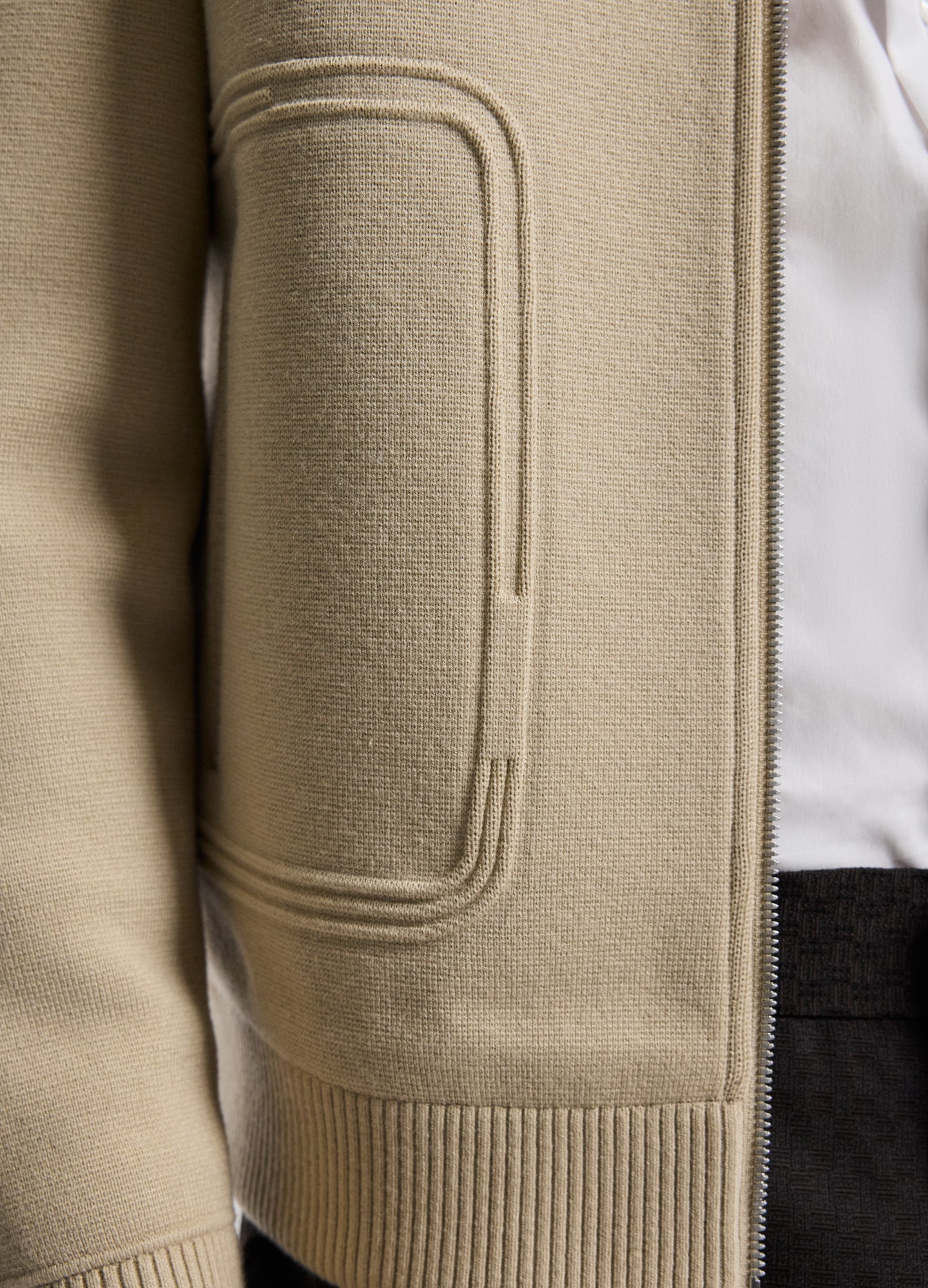 Milano Knit Jacket Stone - Image 3