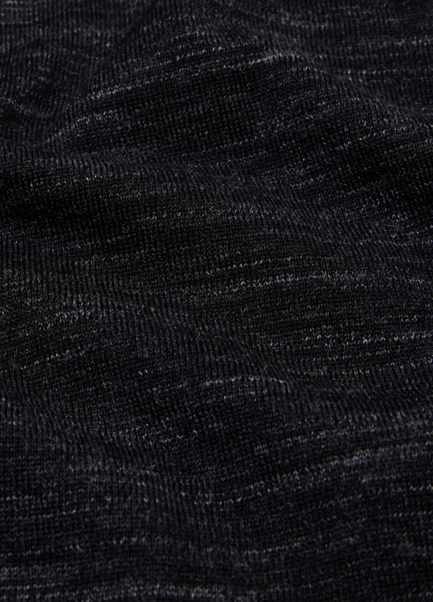 Mock Neck Merino Wool Sweater Charcoal - Image 2