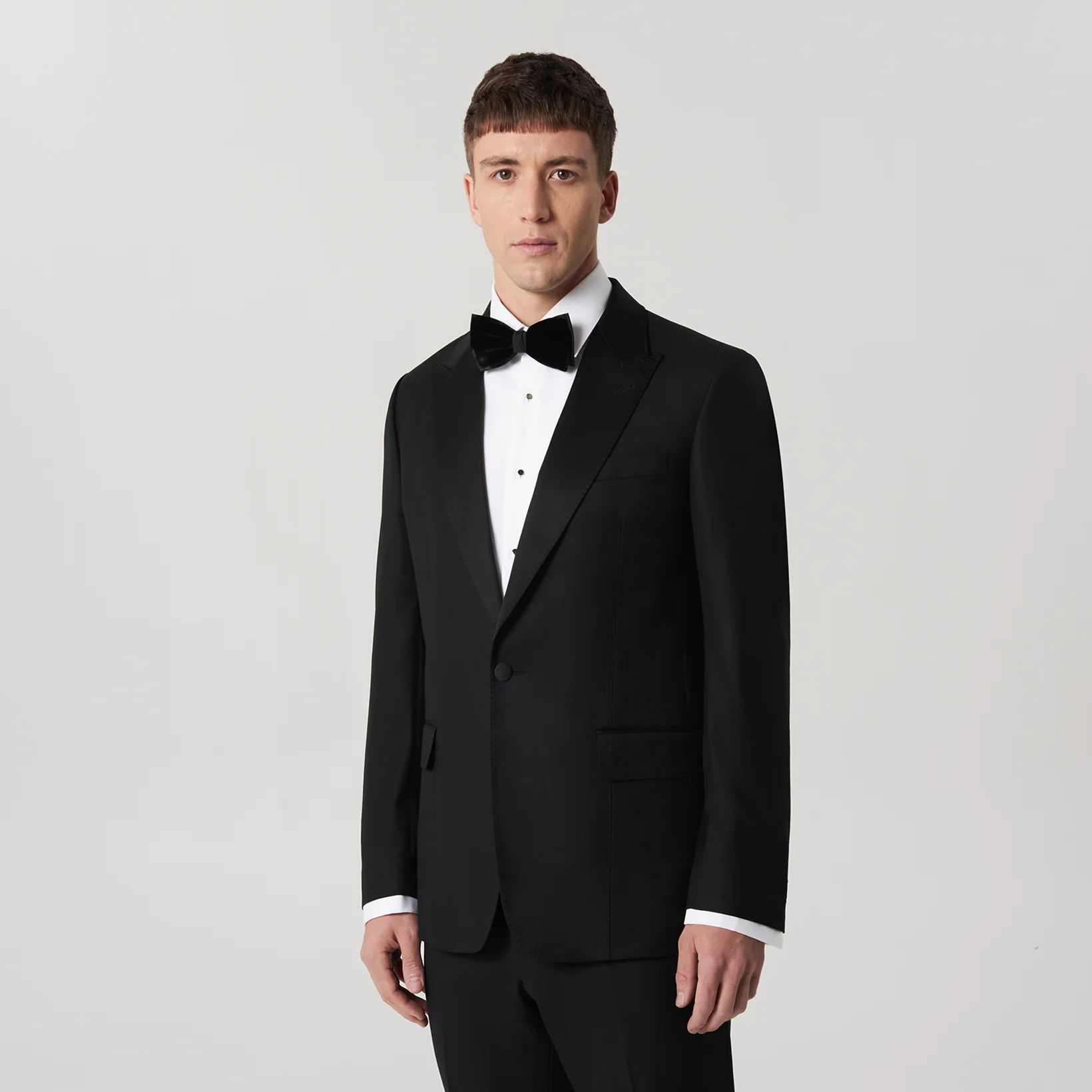 Modern Tuxedo Jacket Black - Image 3