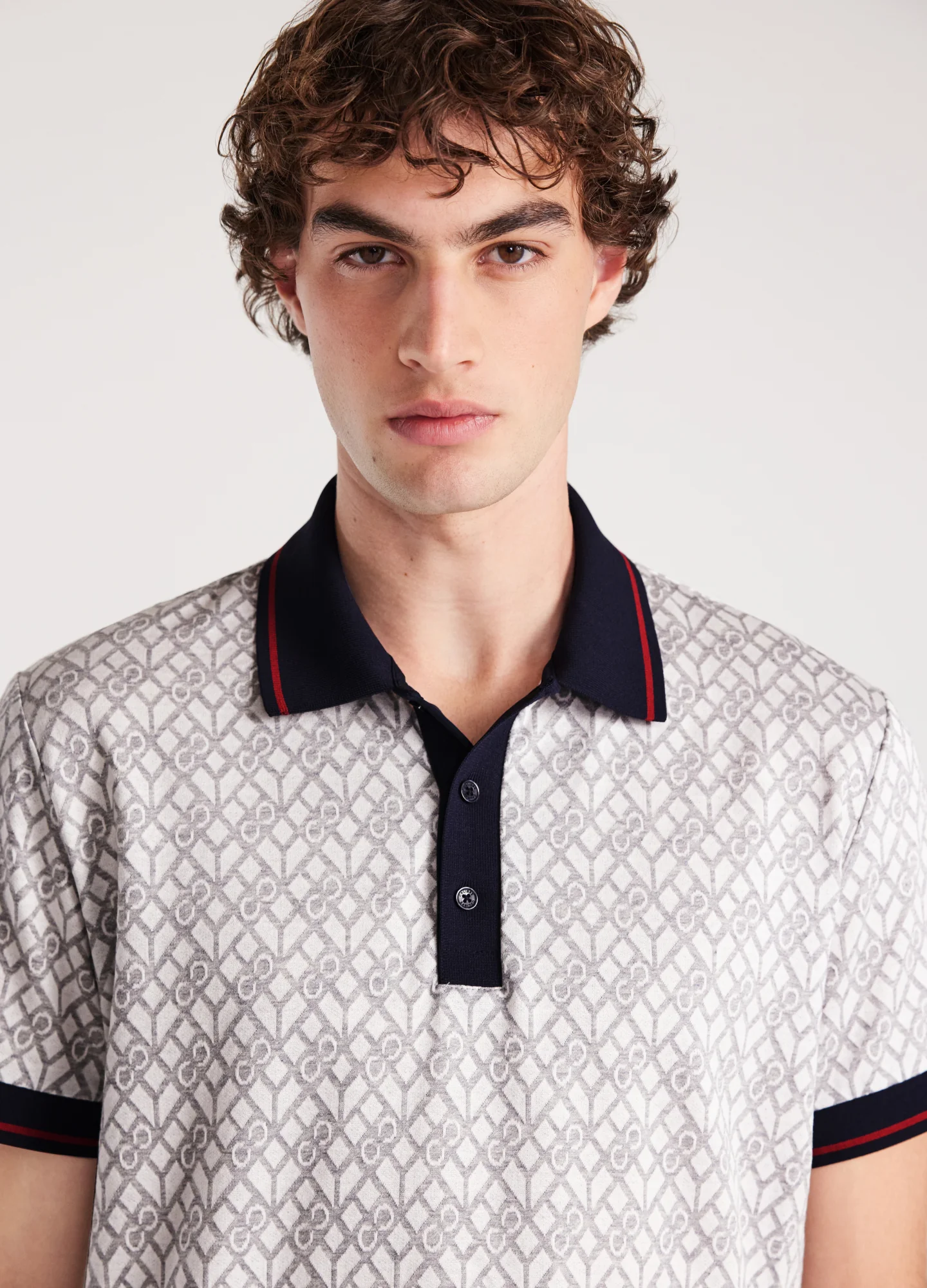 Monogram Jacquard Polo Silver - Image 4