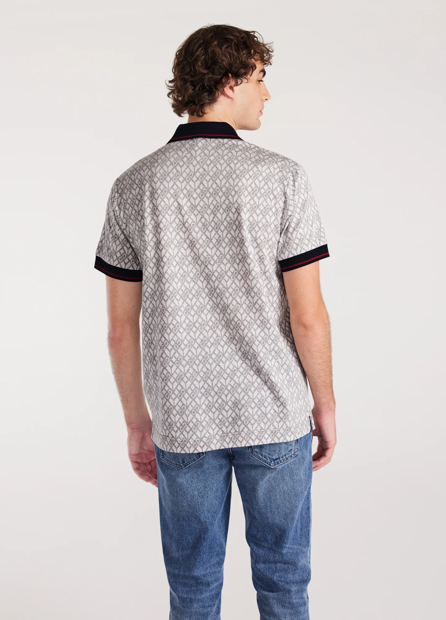 Monogram Jacquard Polo Silver - Image 5