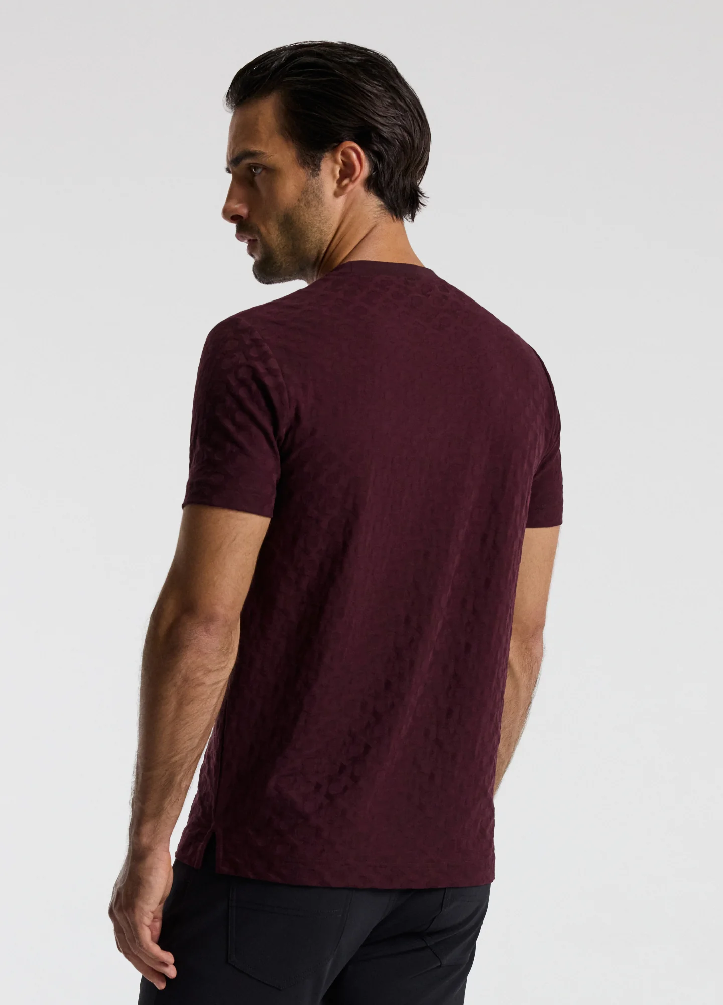 Monogram Jacquard T-shirt Oxblood - Image 5