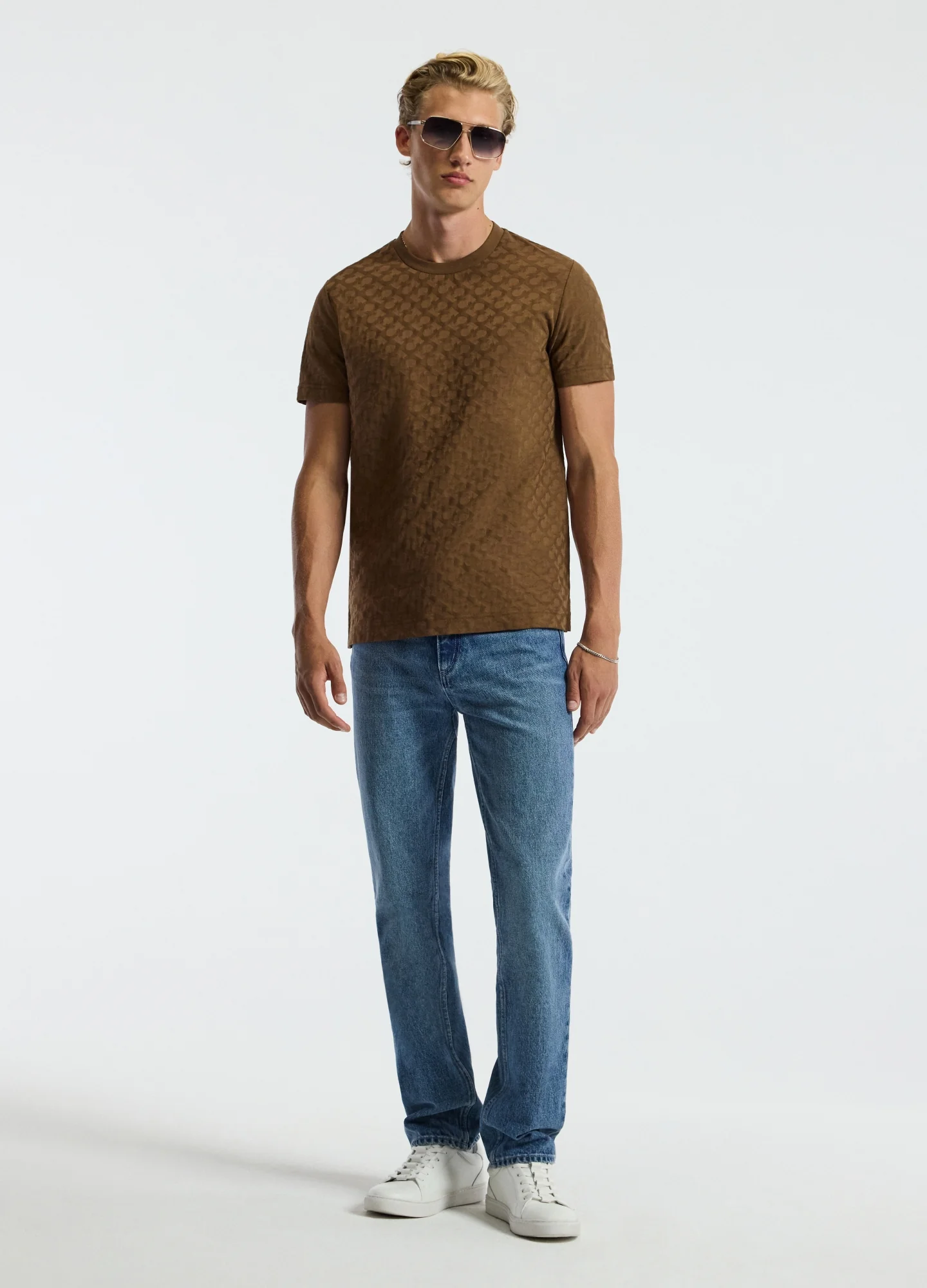 Monogram Jacquard T-shirt Toffee - Image 2