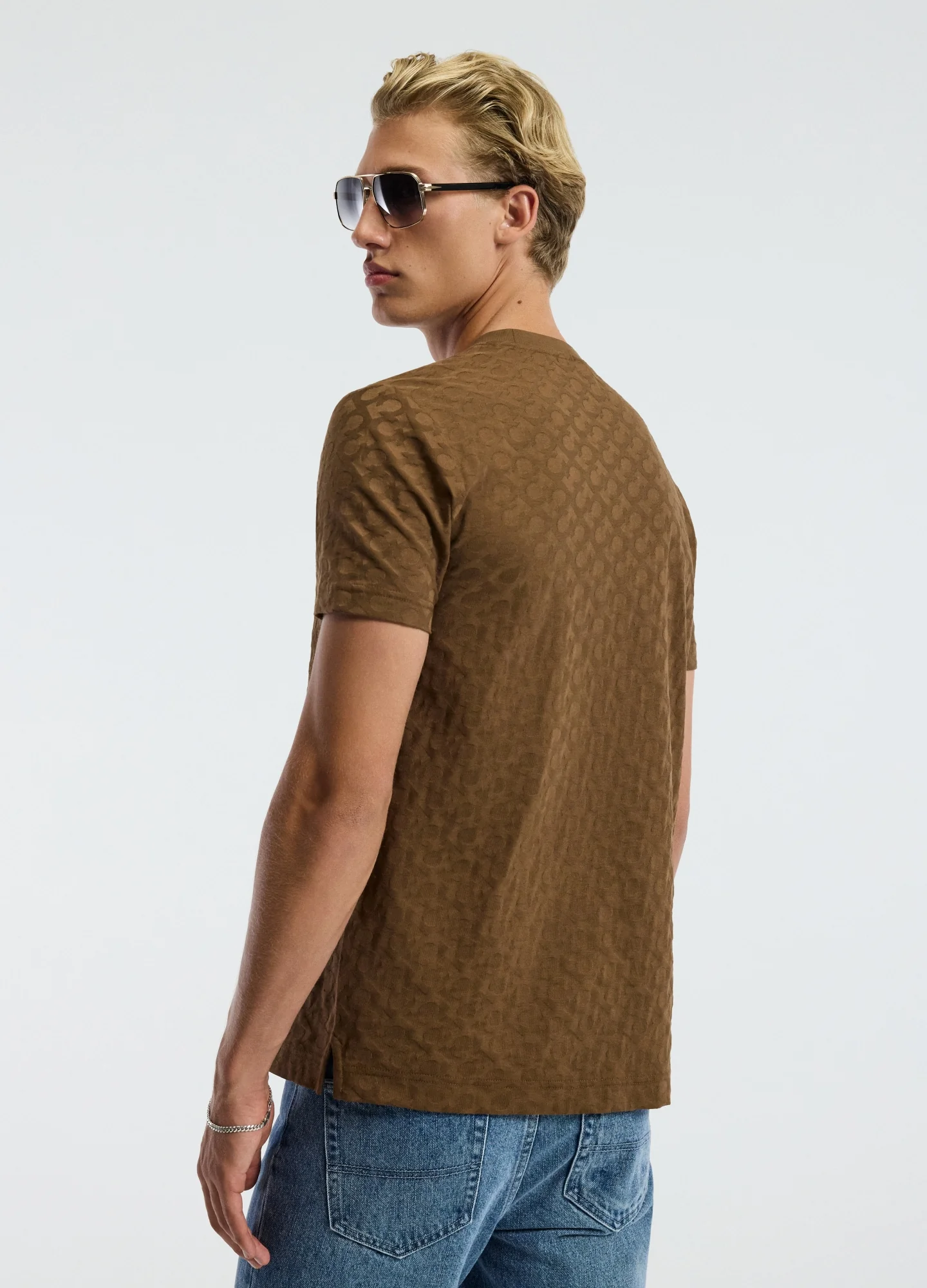 Monogram Jacquard T-shirt Toffee - Image 5
