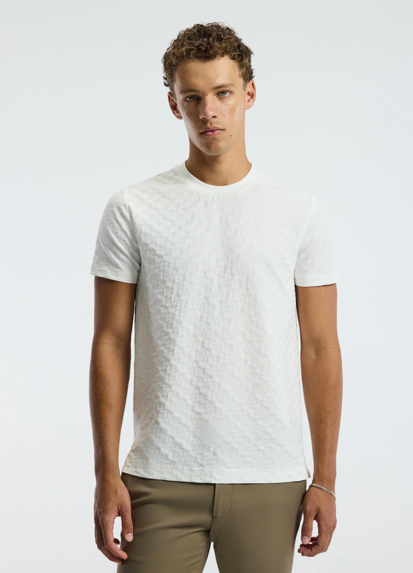 Monogram Jacquard T-shirt White - Image 3