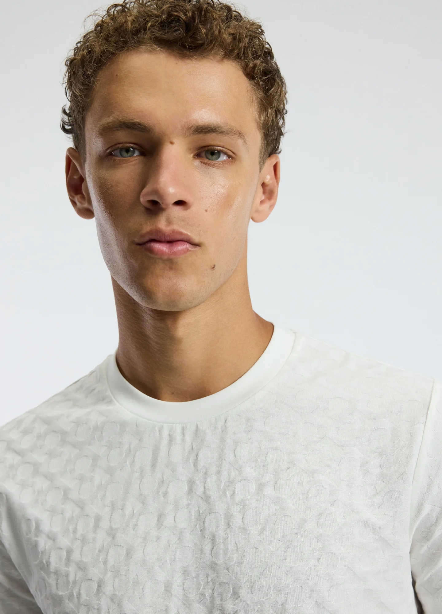 Monogram Jacquard T-shirt White - Image 4