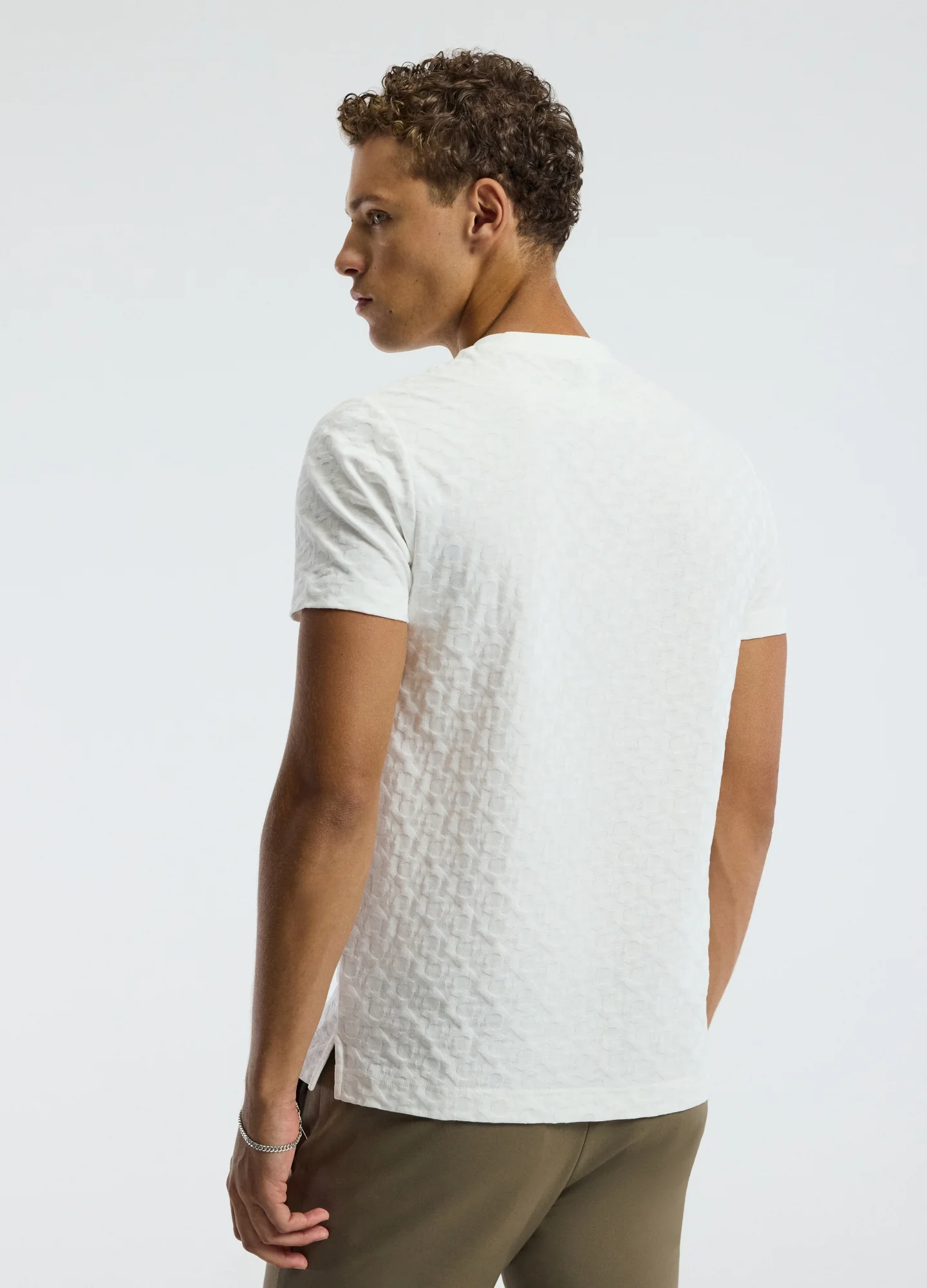 Monogram Jacquard T-shirt White - Image 5