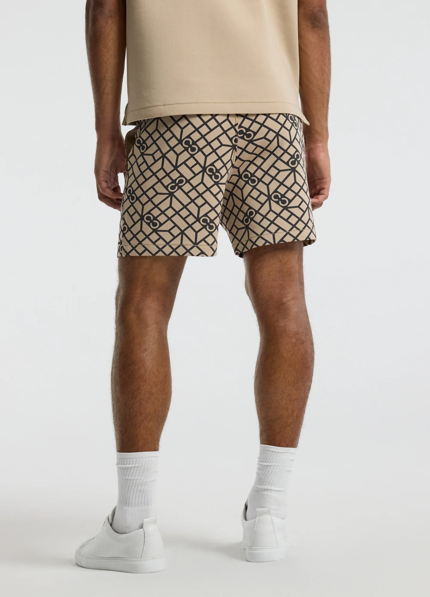 Monogram Print Sweatshorts Dune - Image 5