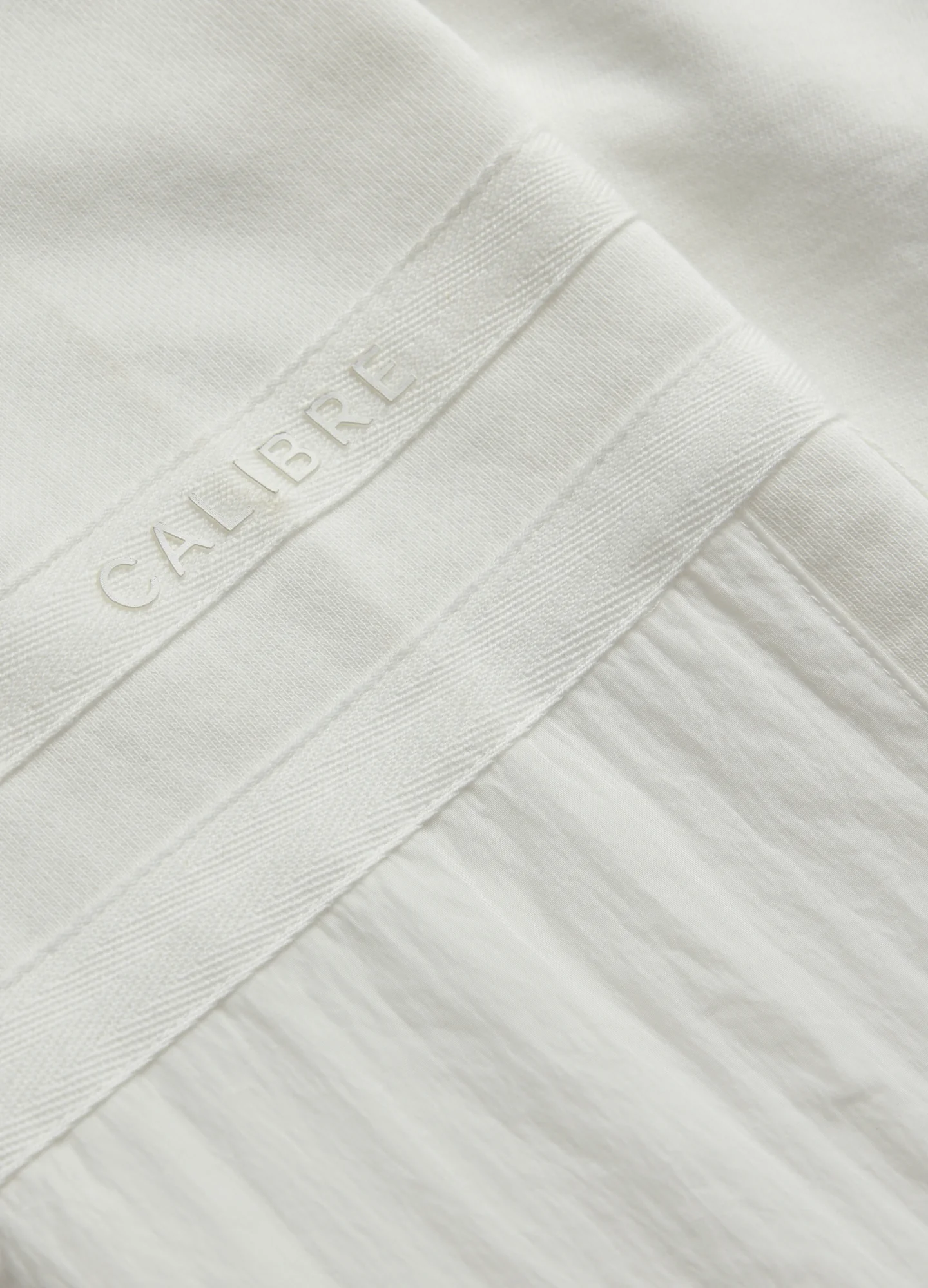 Nylon Sleeve Sweat Top Ivory - Image 6