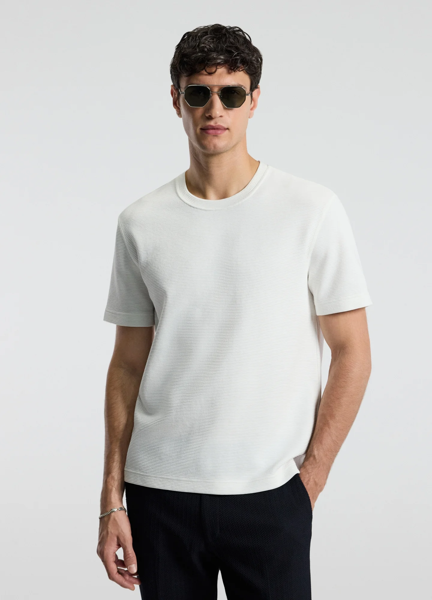 Ottoman Relaxed T-shirt Ivory - Image 3