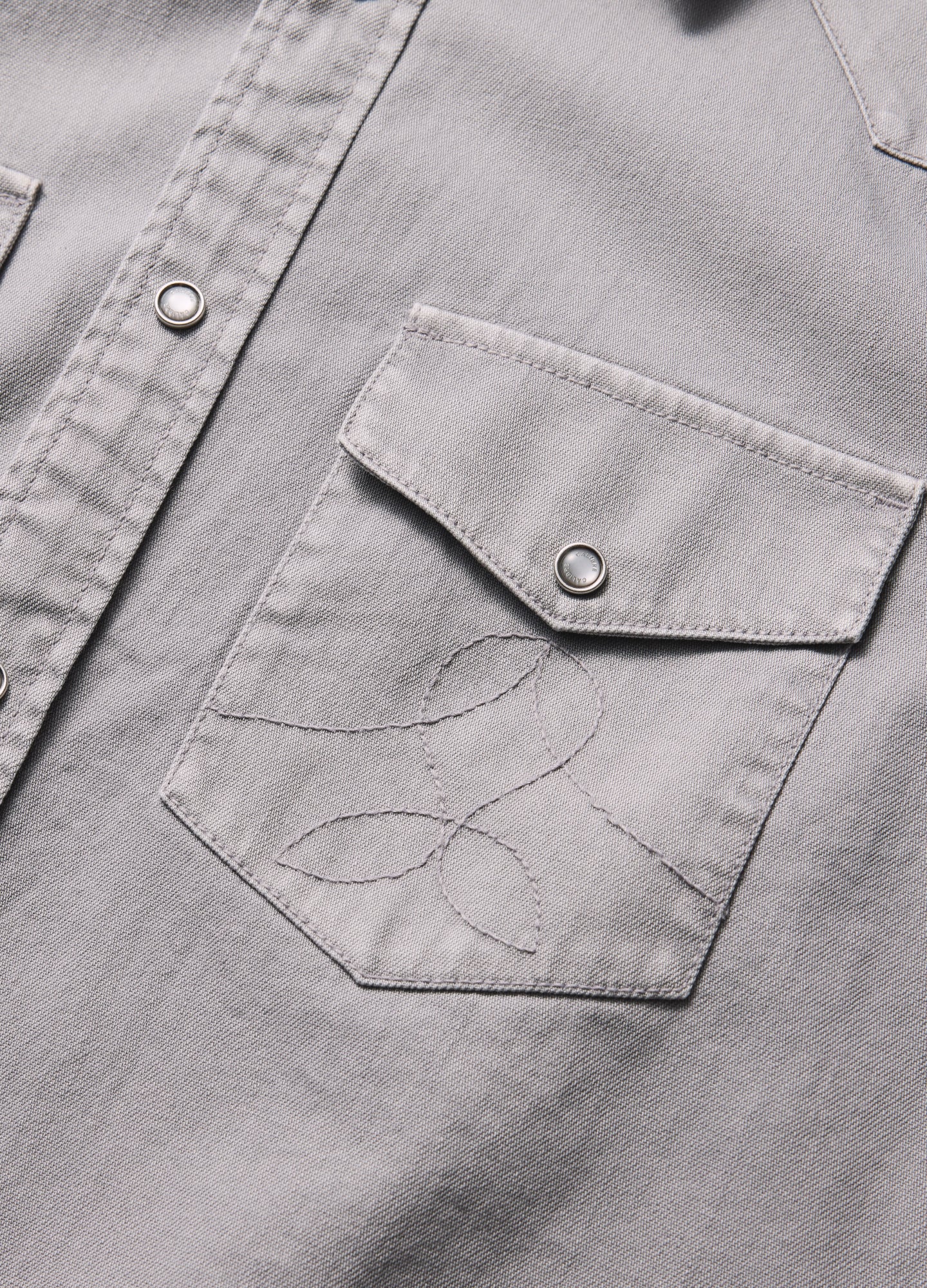 Overdyed Western Shirt Ash - Image 6