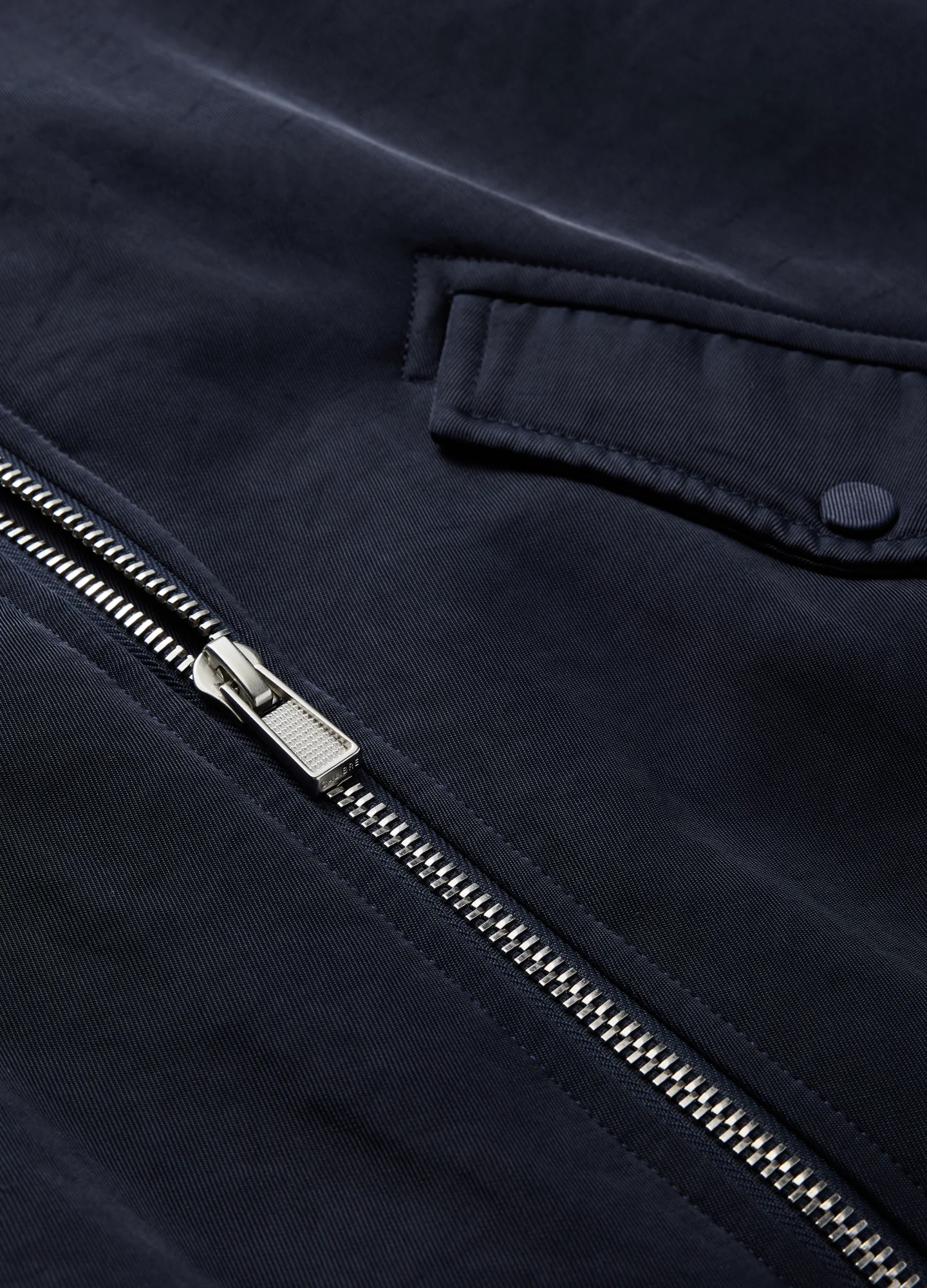 Padded Nylon Bomber Jacket Navy - Image 6