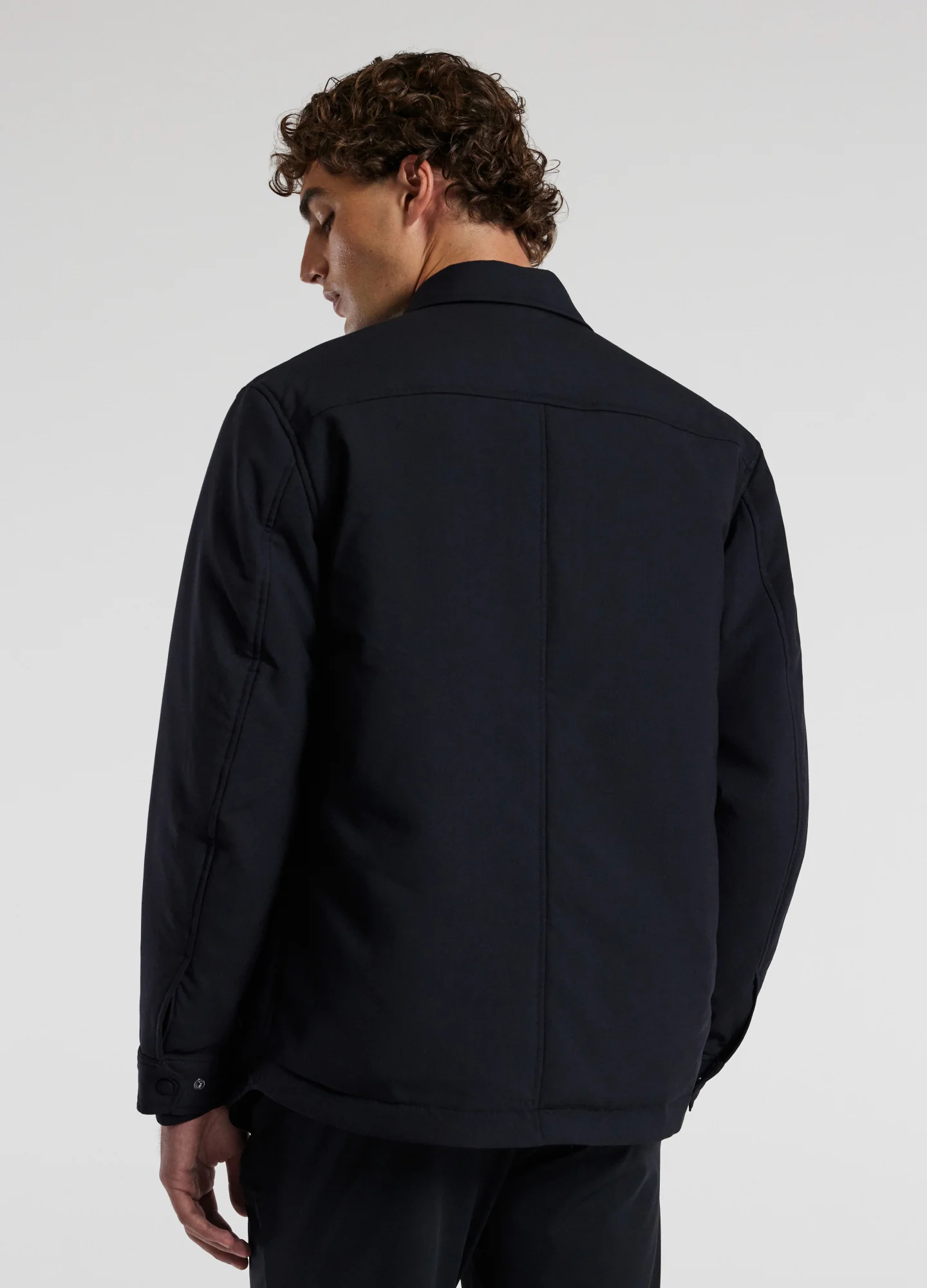 Padded Wool Shirt Jacket Navy Dark - Image 5